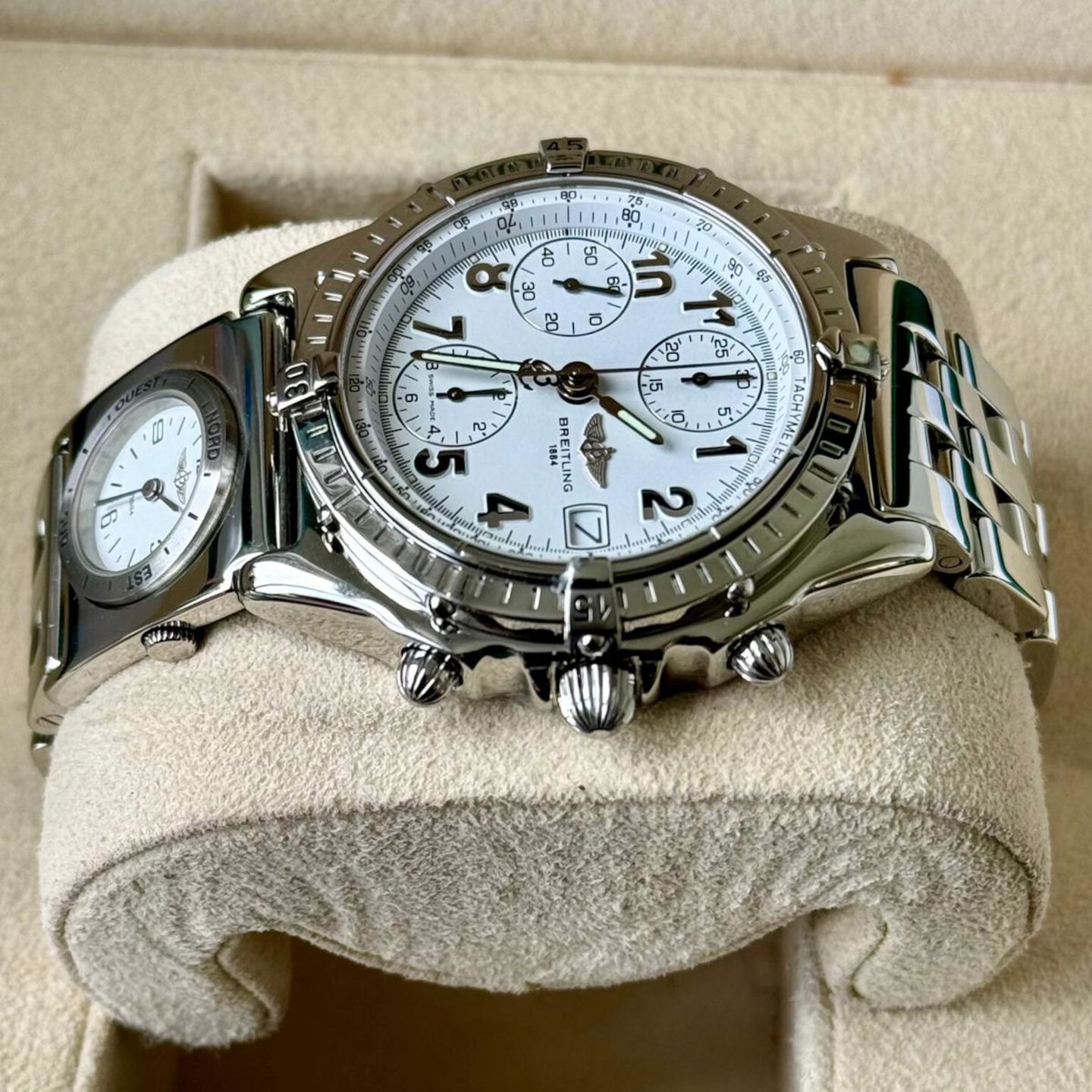 Breitling Chronomat A13050.1 (1999) - Wit wijzerplaat 45mm Staal (4/7)