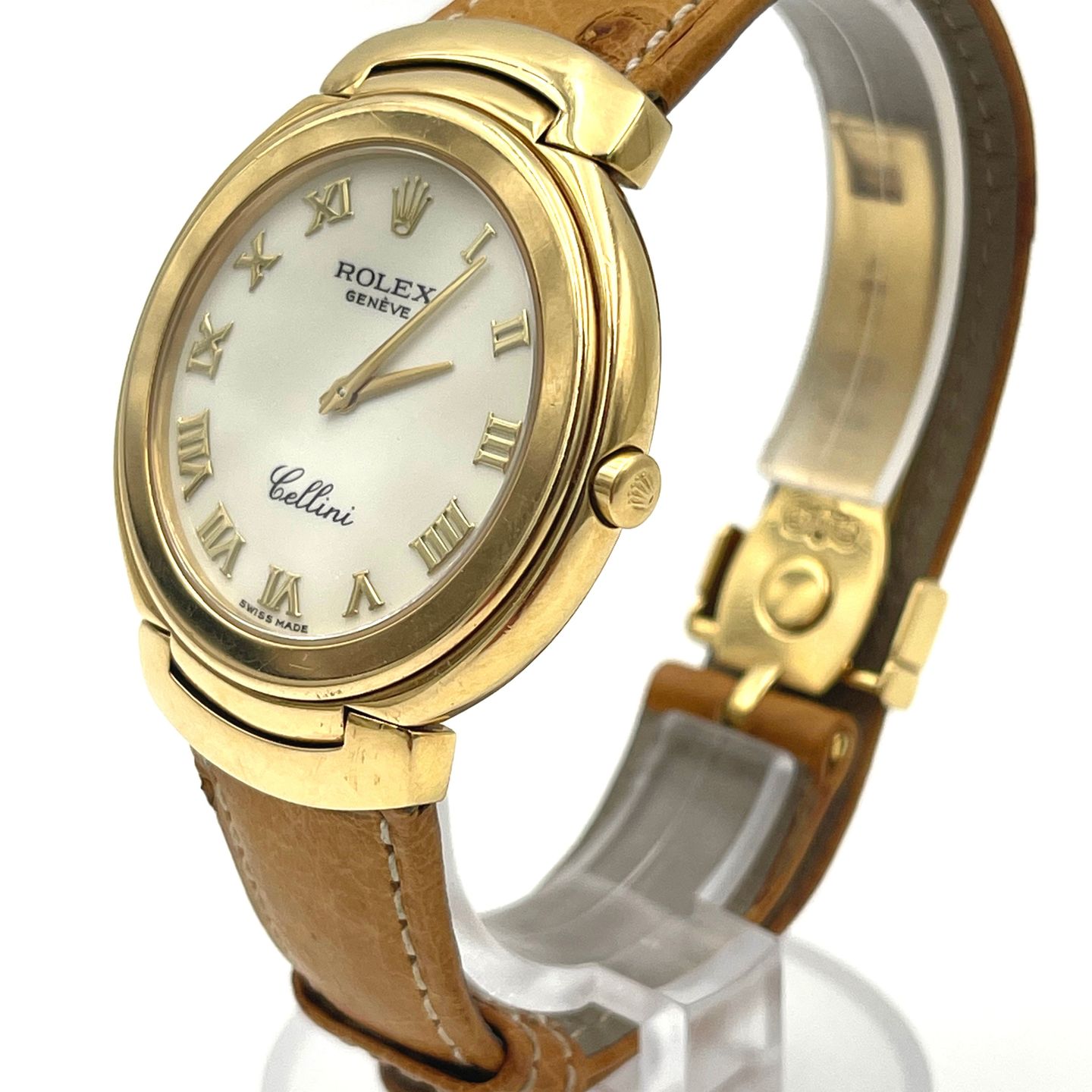 Rolex Cellini 6623 (2007) - Champagne dial 37 mm Yellow Gold case (2/8)