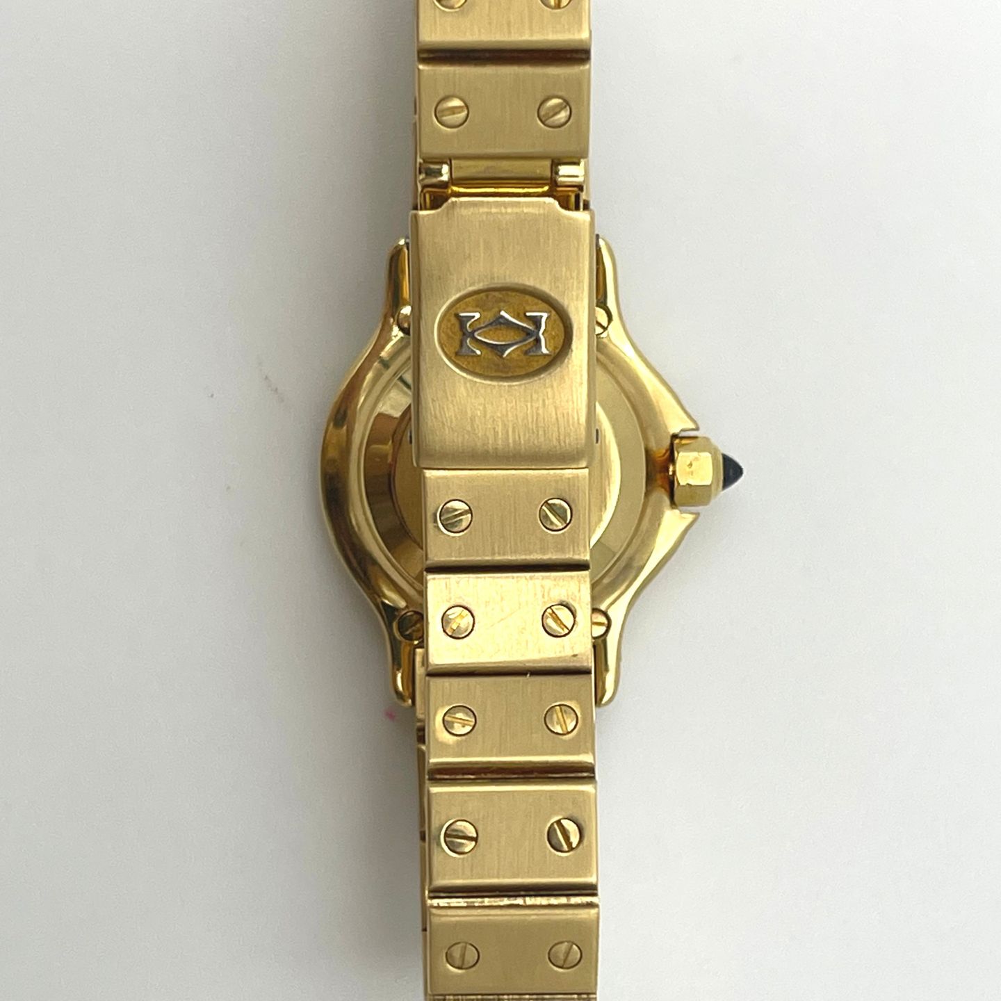 Cartier Santos Unknown (Unknown (random serial)) - White dial 25 mm Yellow Gold case (4/5)