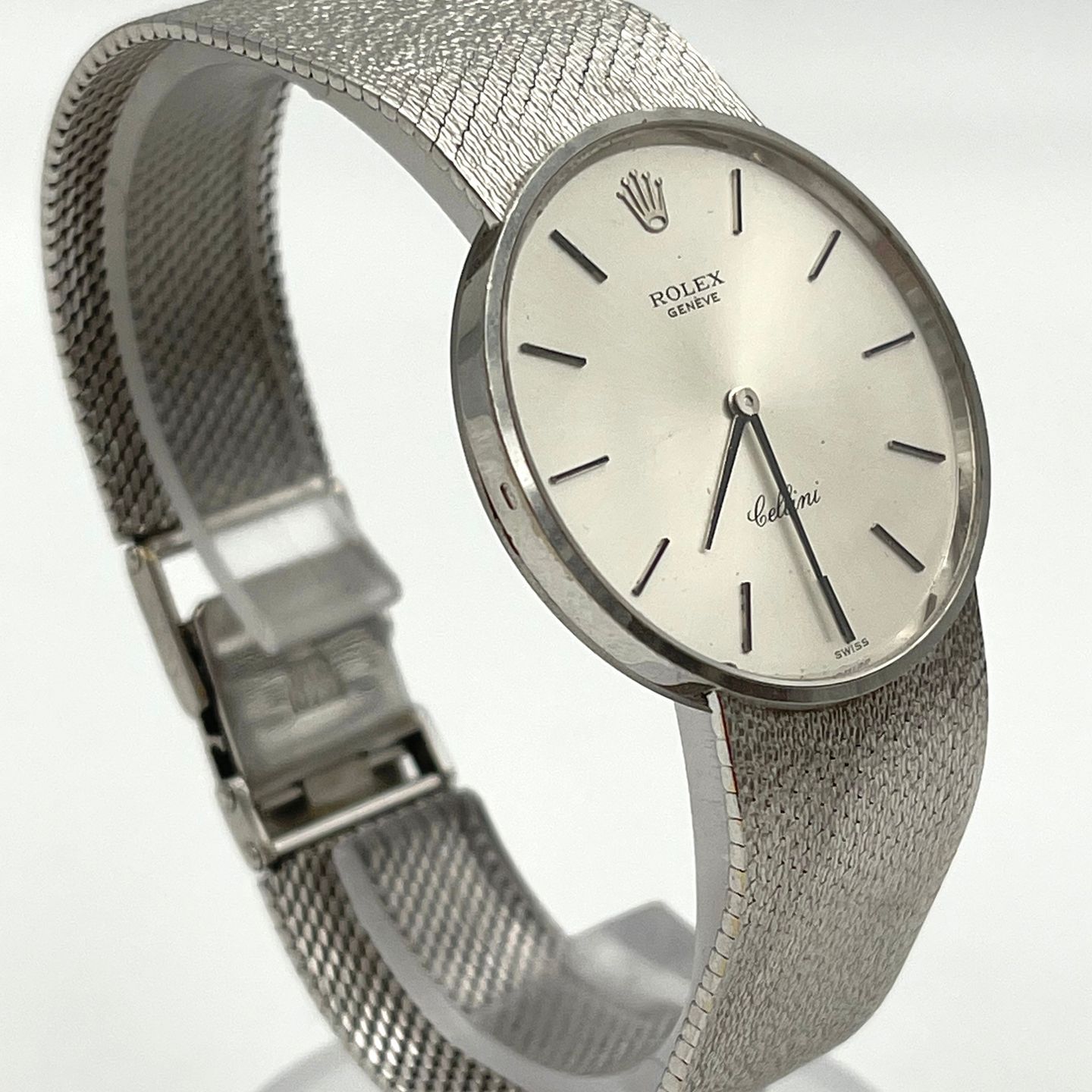 Rolex Cellini 3945 (Unknown (random serial)) - Silver dial 32 mm White Gold case (3/6)