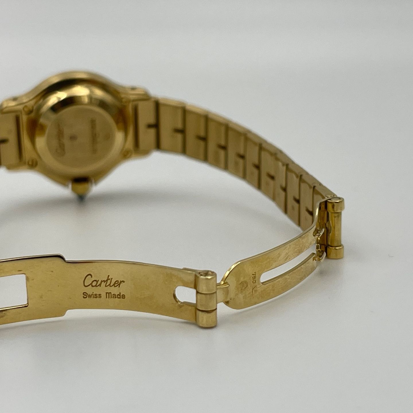 Cartier Santos Unknown (Unknown (random serial)) - White dial 25 mm Yellow Gold case (5/5)