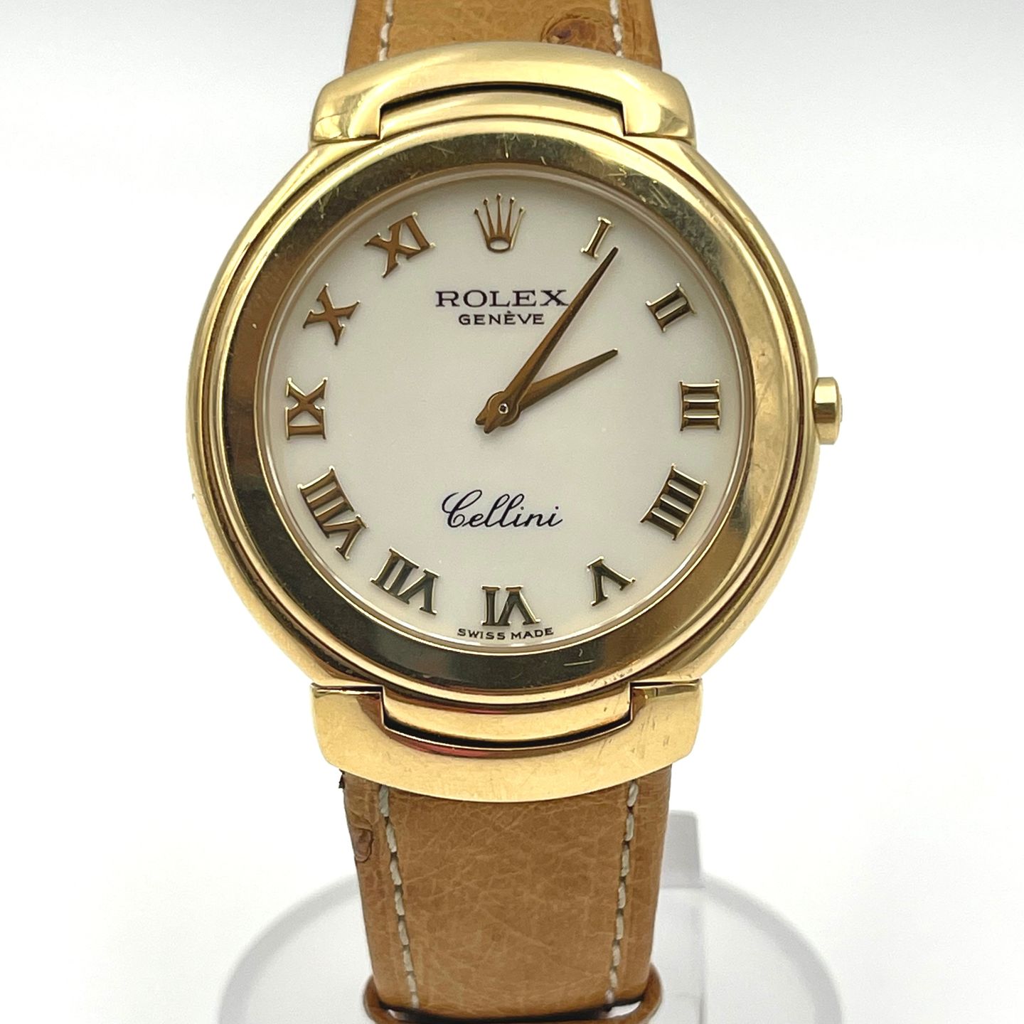 Rolex Cellini 6623 (2007) - Champagne dial 37 mm Yellow Gold case (1/8)