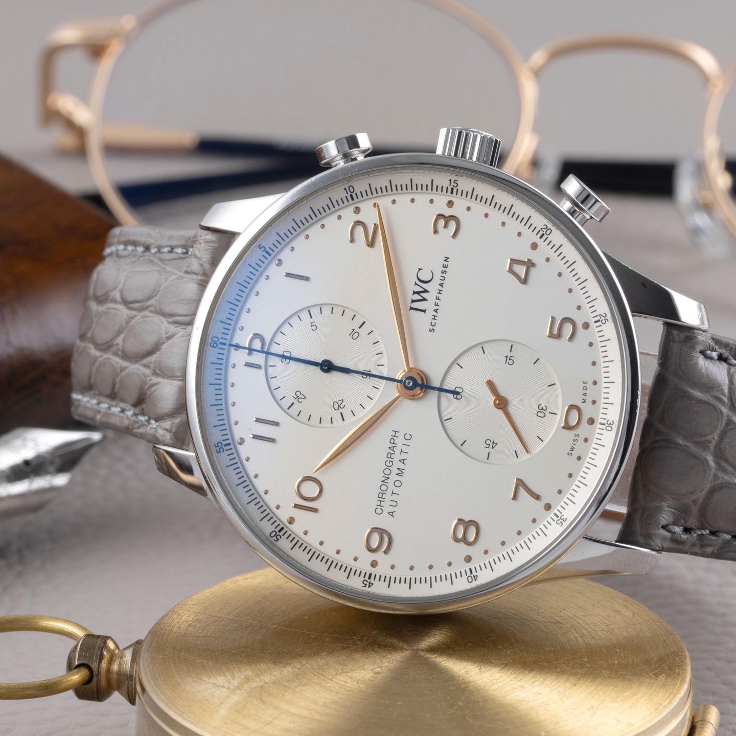 IWC Portuguese Chronograph IW371604 (2020) - Zilver wijzerplaat 41mm Staal (2/8)