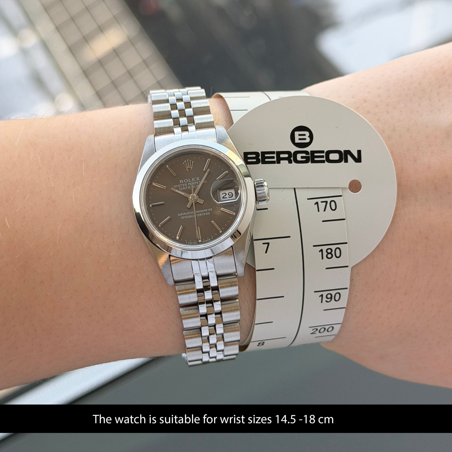 Rolex Oyster Perpetual Lady Date 69190 (1990) - Grijs wijzerplaat 26mm Staal (2/8)