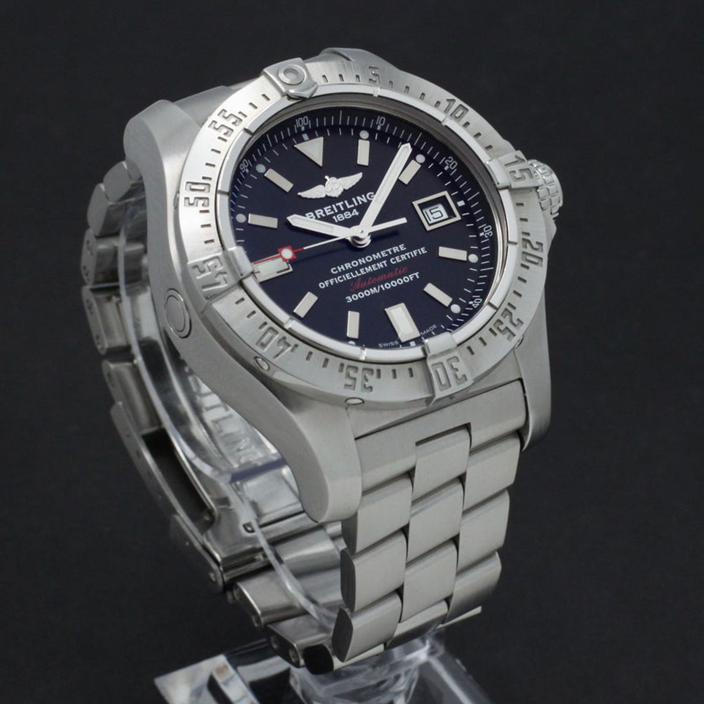 Breitling Avenger Seawolf A17330 (2011) - Zwart wijzerplaat 45mm Staal (6/7)