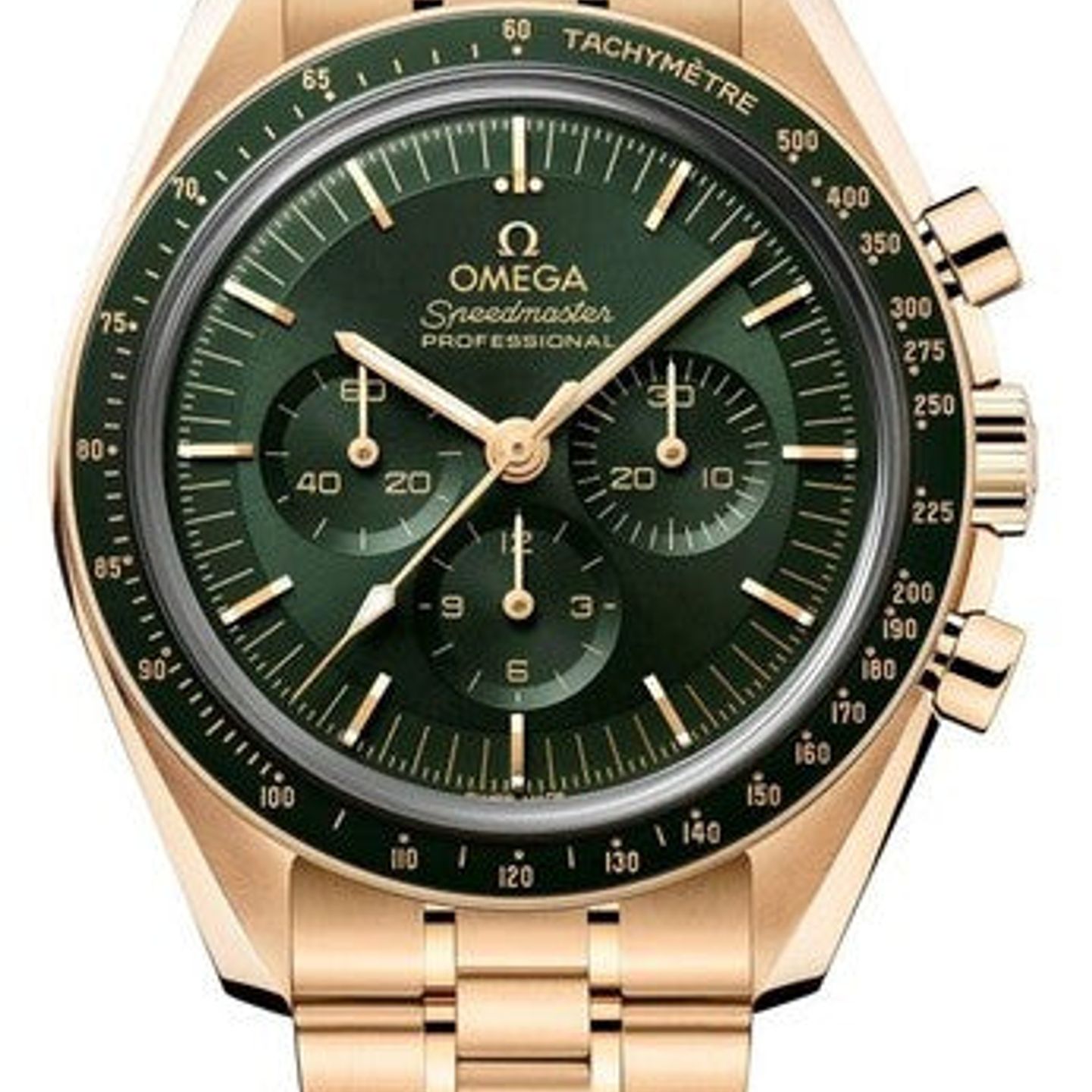 Omega Speedmaster Professional Moonwatch 310.60.42.50.10.001 (2026) - Green dial 42 mm Yellow Gold case (1/1)