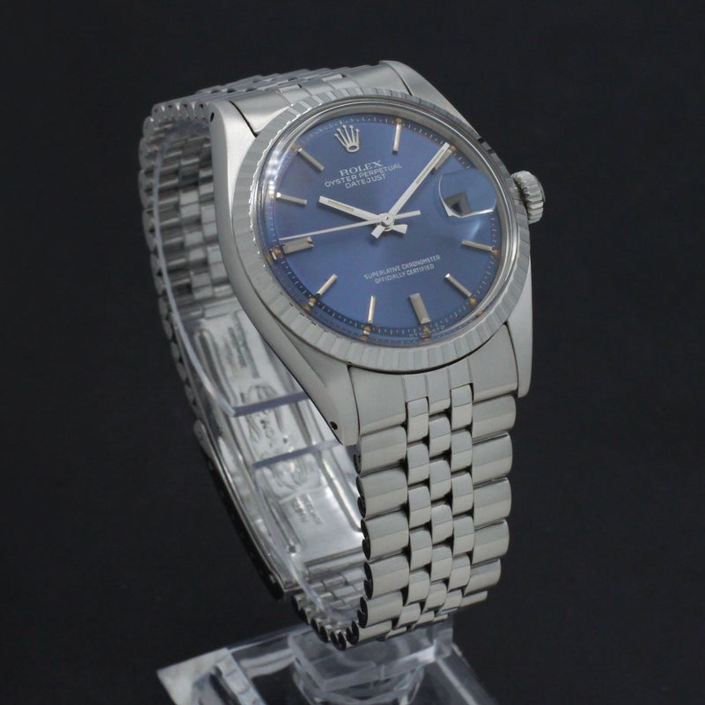 Rolex Datejust 1603 (1973) - Blauw wijzerplaat 36mm Staal (6/7)