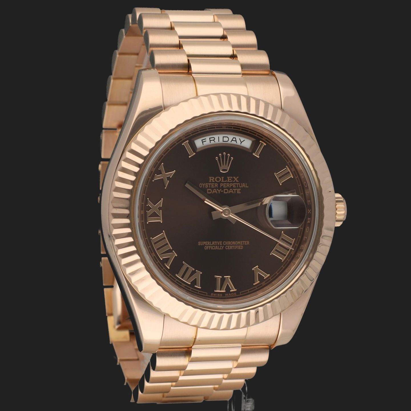 Rolex Day-Date II 218235 (2013) - 41 mm Rose Gold case (4/8)