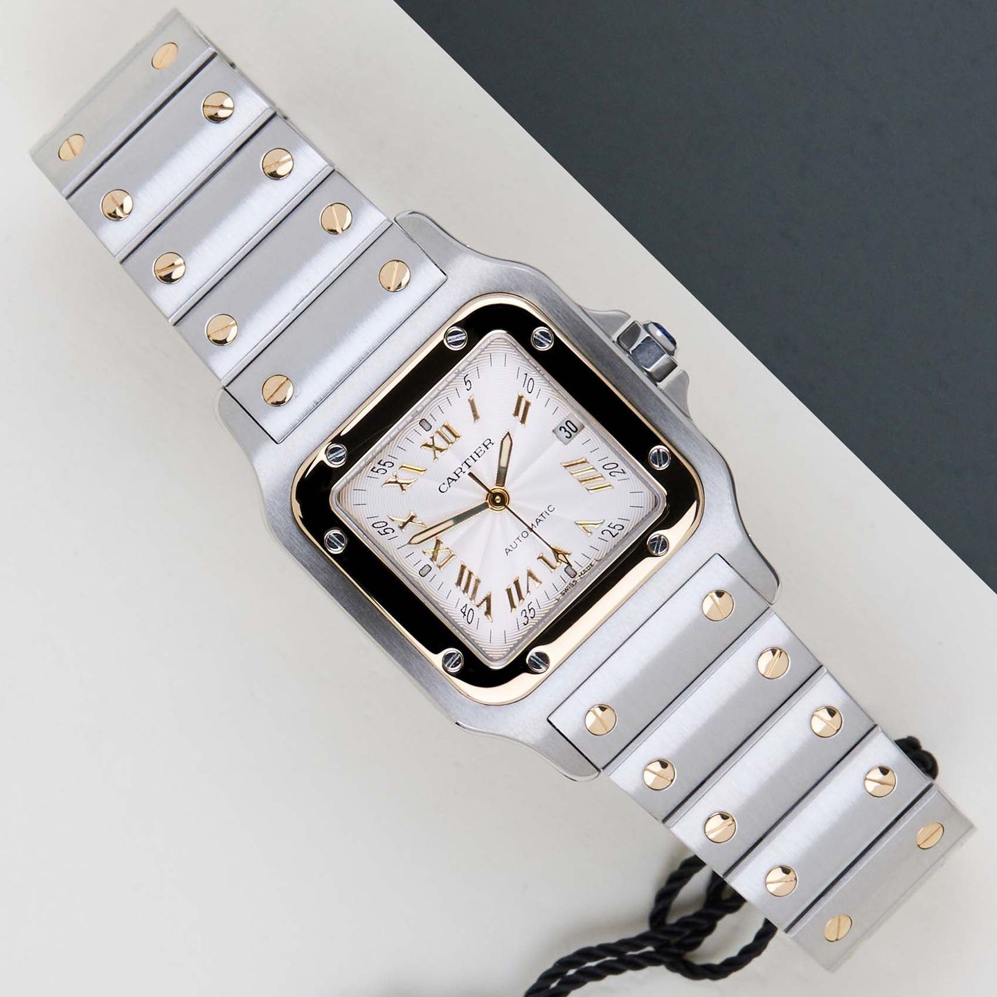 Cartier Santos Galbée 2319 (2001) - Zilver wijzerplaat 29mm Staal (1/8)