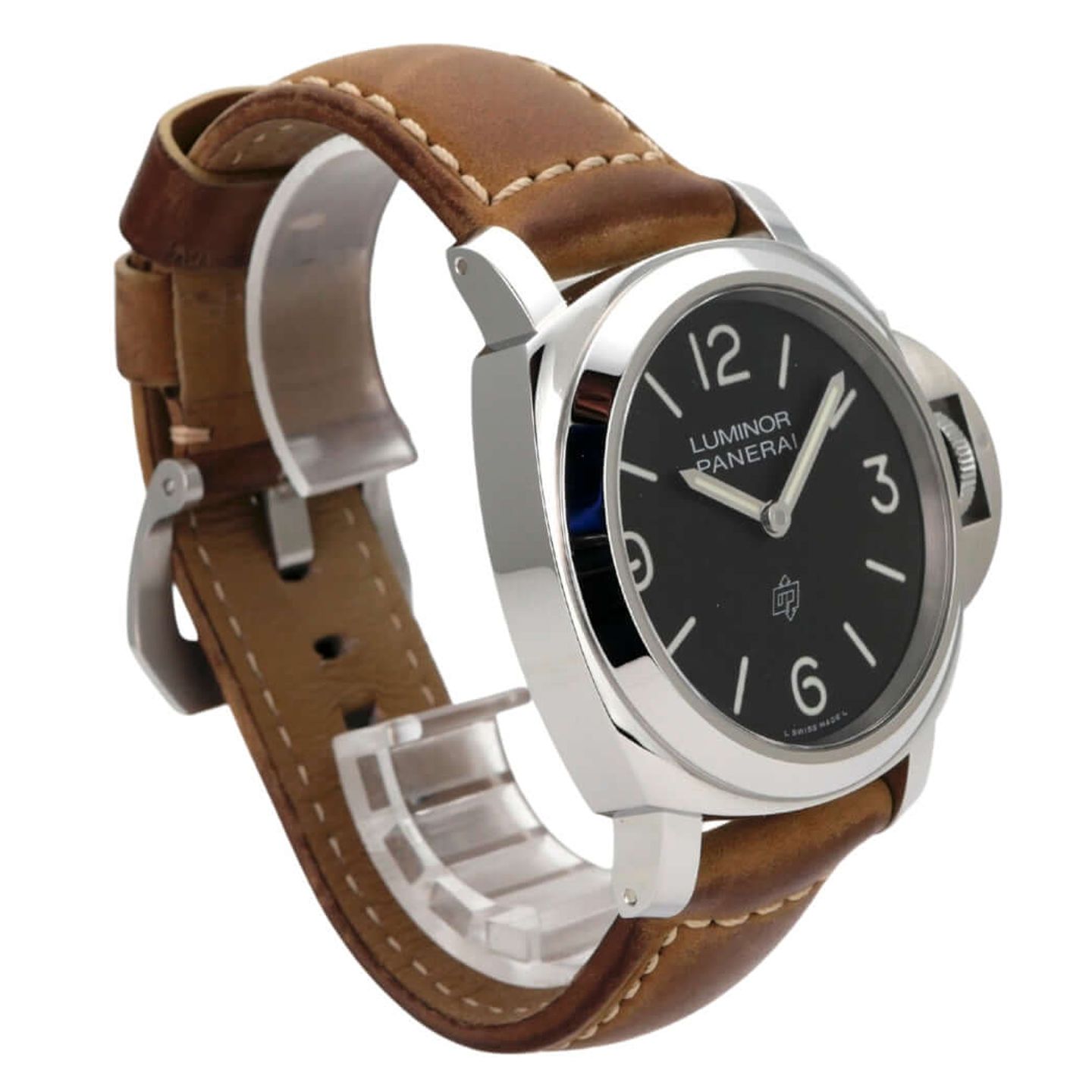 Panerai Luminor Base Logo PAM01086 (2021) - Zwart wijzerplaat 44mm Staal (4/8)