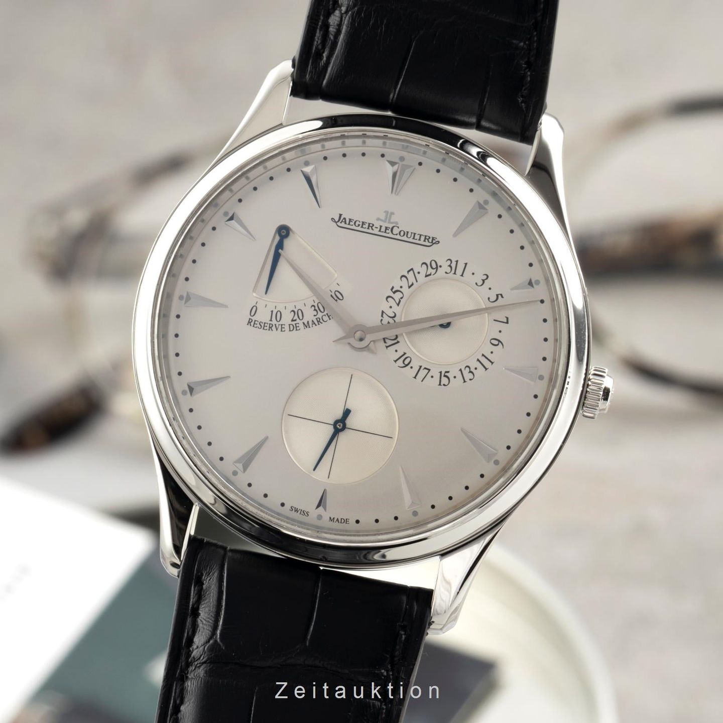 Jaeger-LeCoultre Master Ultra Thin Réserve de Marche Q1378420 (Unknown (random serial)) - Silver dial 39 mm Steel case (1/8)