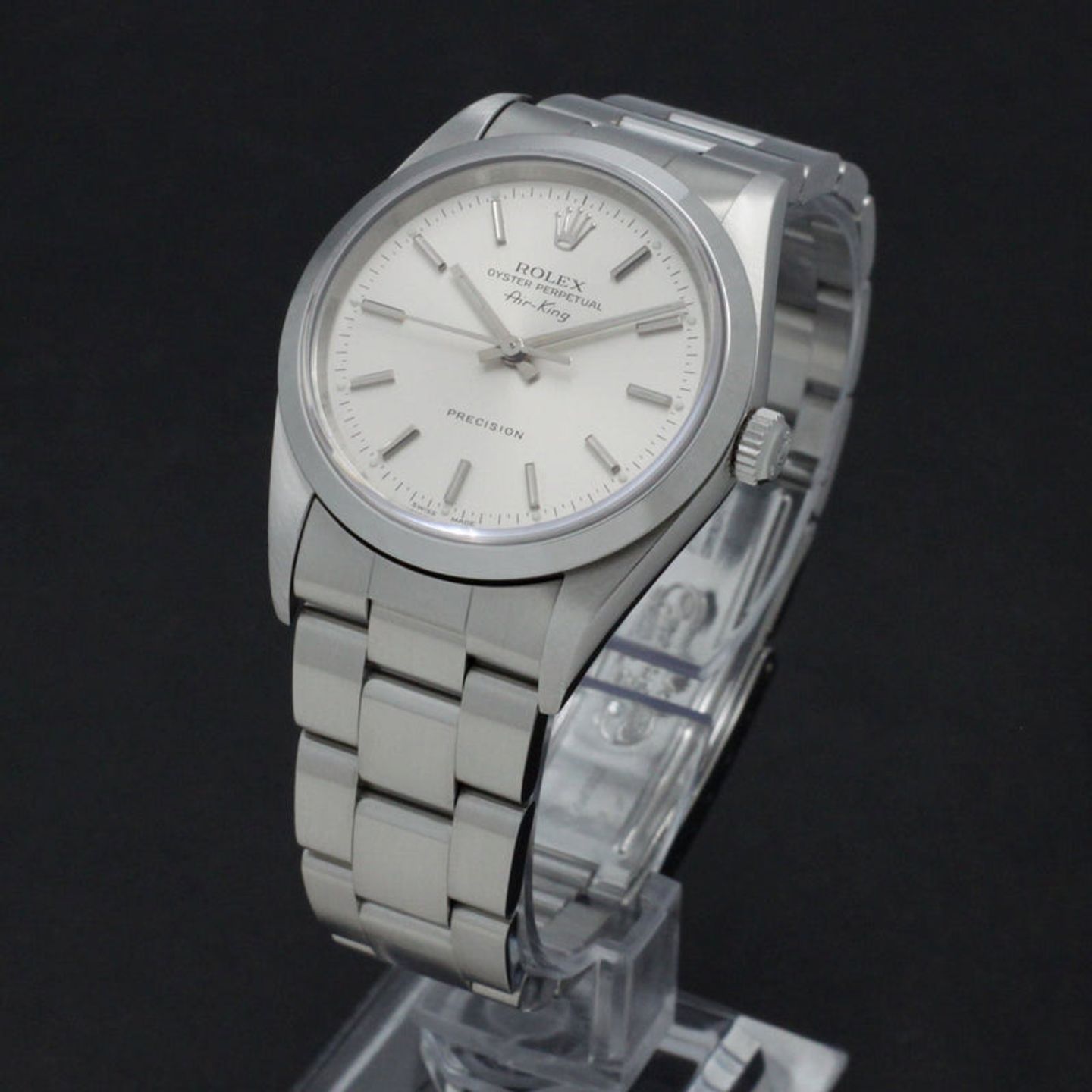 Rolex Air-King 14000 (1999) - Silver dial 34 mm Steel case (2/7)