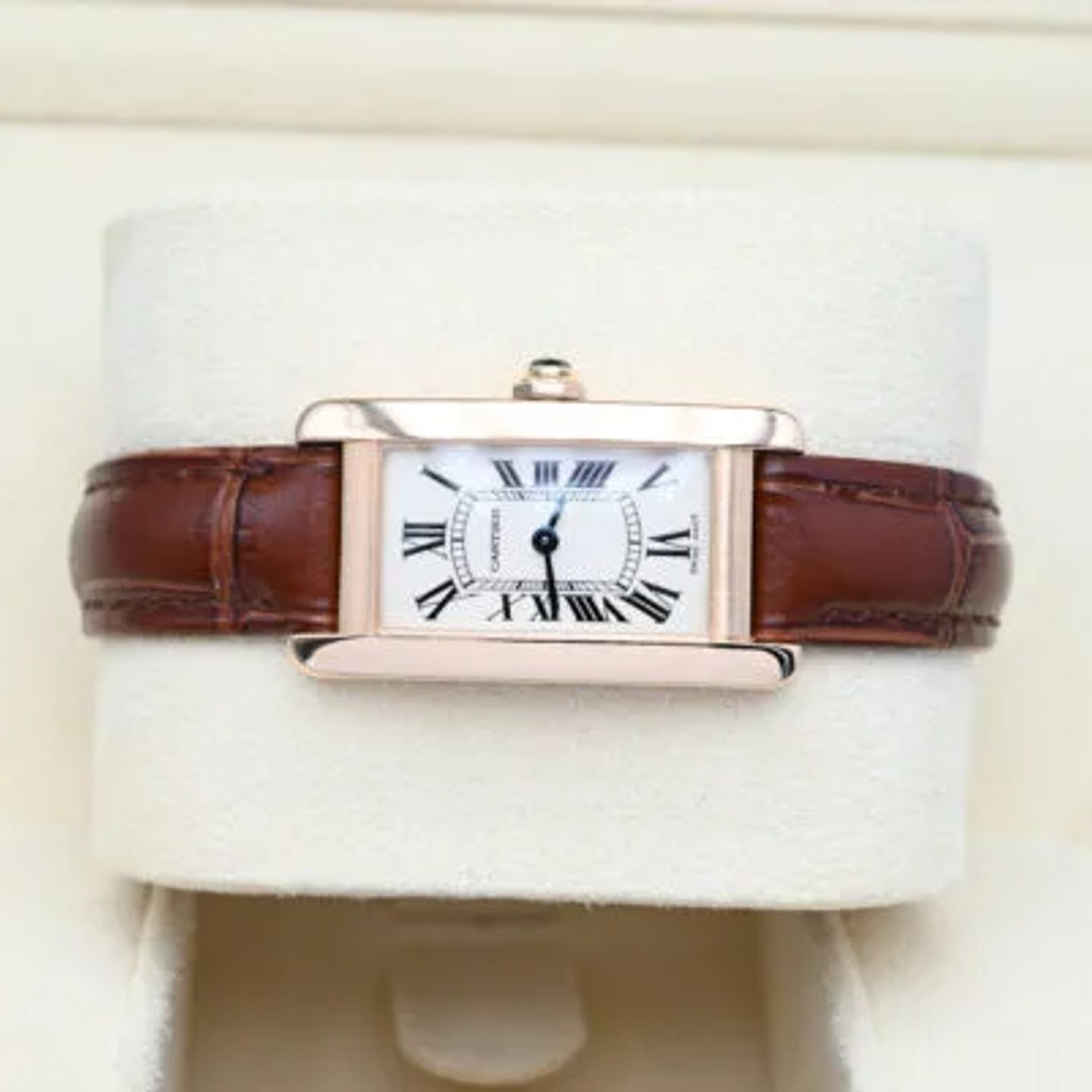 Cartier Tank Américaine W2607456 (2017) - Silver dial 35 mm Rose Gold case (5/8)