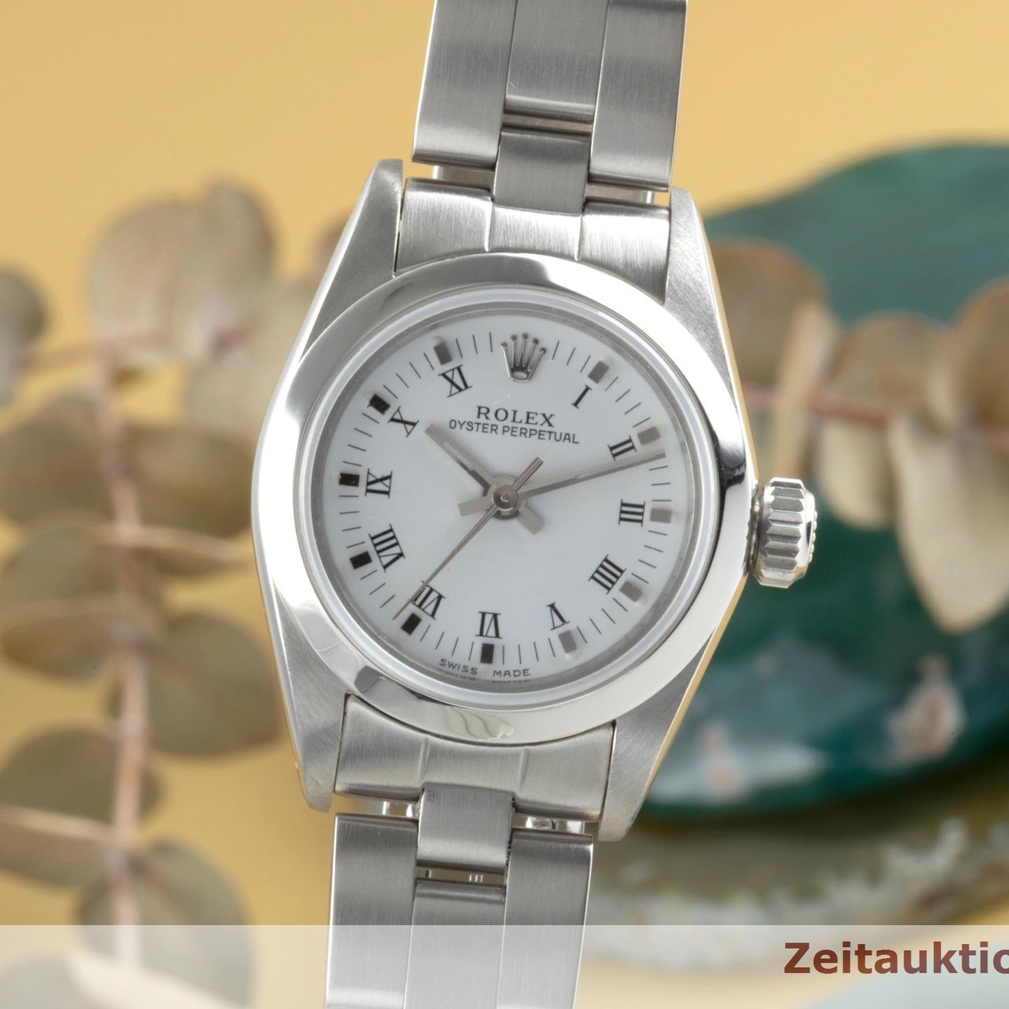 Rolex Oyster Perpetual 67180 (1988) - White dial 26 mm Steel case (3/8)