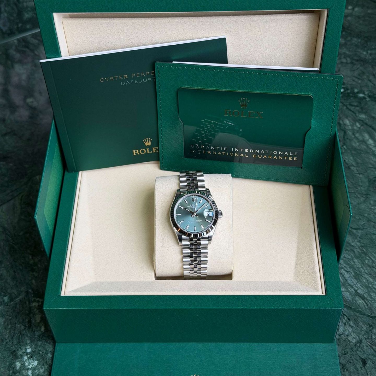 Rolex Datejust 31 278274 (2025) - Green dial 31 mm Steel case (2/7)