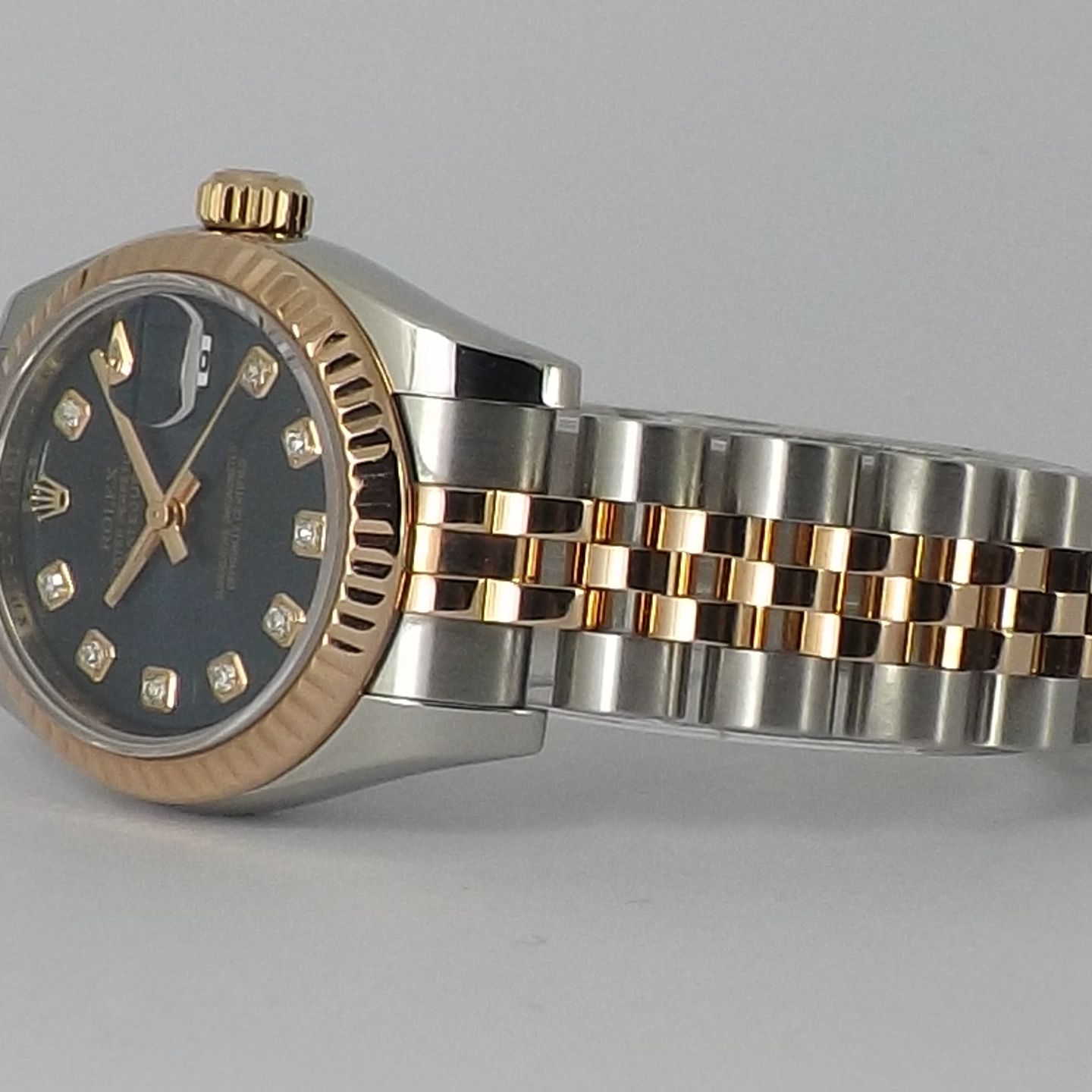 Rolex Lady-Datejust 179171 (2016) - Blue dial 26 mm Gold/Steel case (4/8)