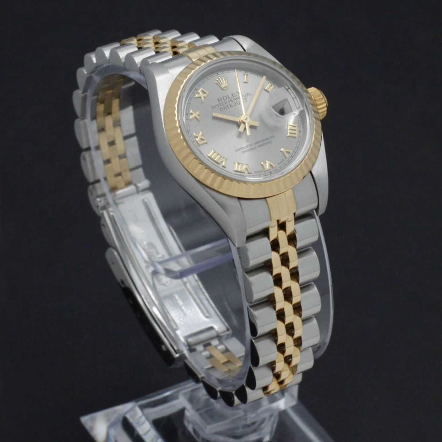 Rolex Lady-Datejust 69173 (1998) - Grey dial 26 mm Gold/Steel case (6/7)