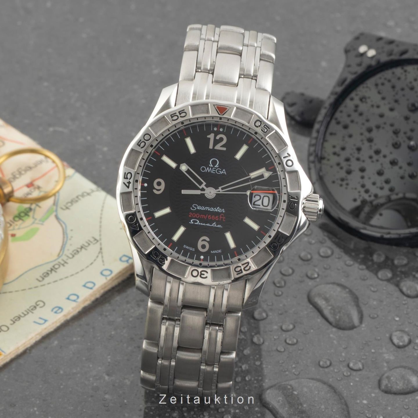 Omega Seamaster 2516.50.00 (1999) - Zwart wijzerplaat 37mm Staal (3/8)