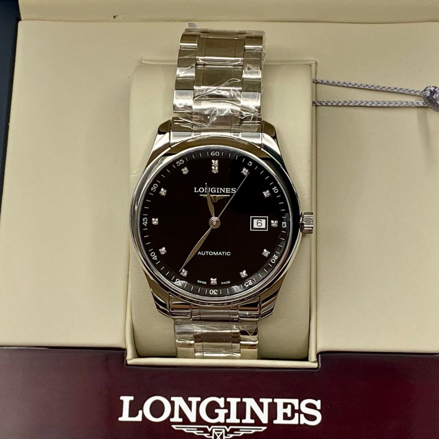 Longines Master Collection L2.793.4.57.6 (2024) - Zwart wijzerplaat 40mm Staal (2/8)