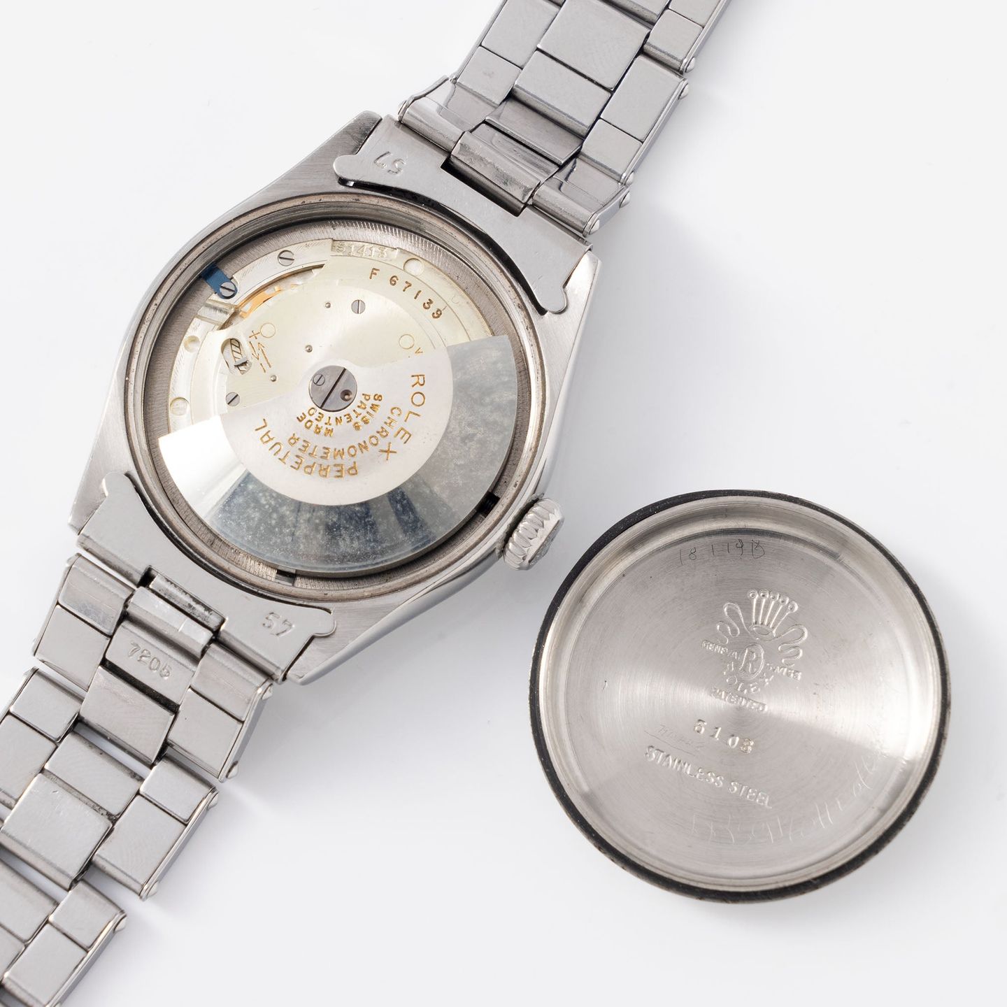 Rolex Oyster Perpetual 6108 (1952) - White dial 34 mm Steel case (8/8)