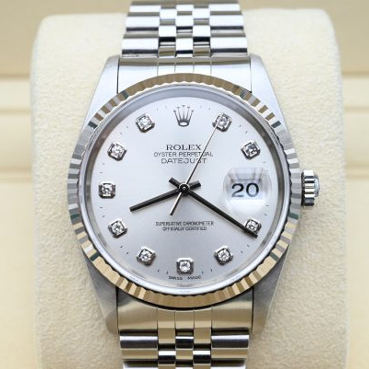 Rolex Datejust 36 16234 (1995) - Silver dial 36 mm Steel case (3/8)