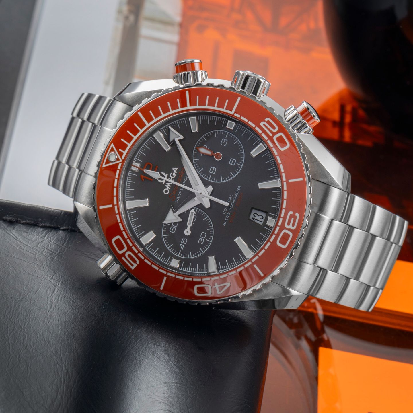 Omega Seamaster Planet Ocean Chronograph 215.30.46.51.99.001 (Onbekend (willekeurig serienummer)) - Grijs wijzerplaat 46mm Staal (2/8)