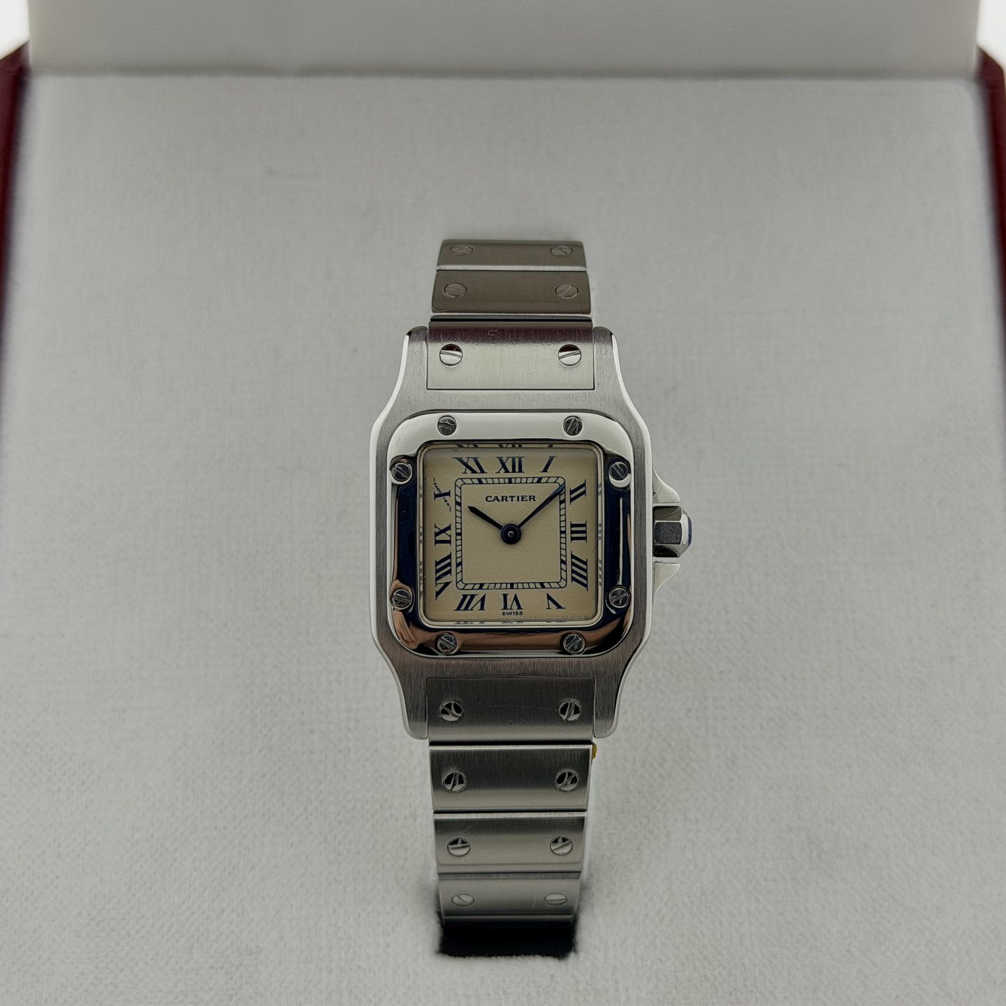 Cartier Santos Galbée W20017D6 (1993) - Silver dial 24 mm Steel case (7/8)