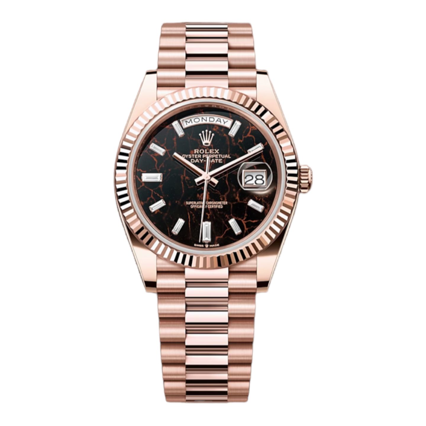 Rolex Day-Date 40 228235 (2021) - Brown dial 40 mm Rose Gold case (2/8)