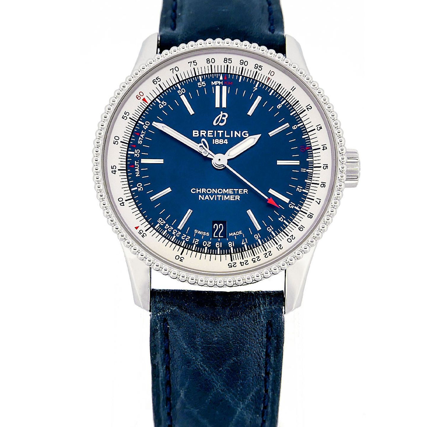 Breitling Navitimer A17325211C1P2 (2020) - Blauw wijzerplaat 38mm Staal (1/6)