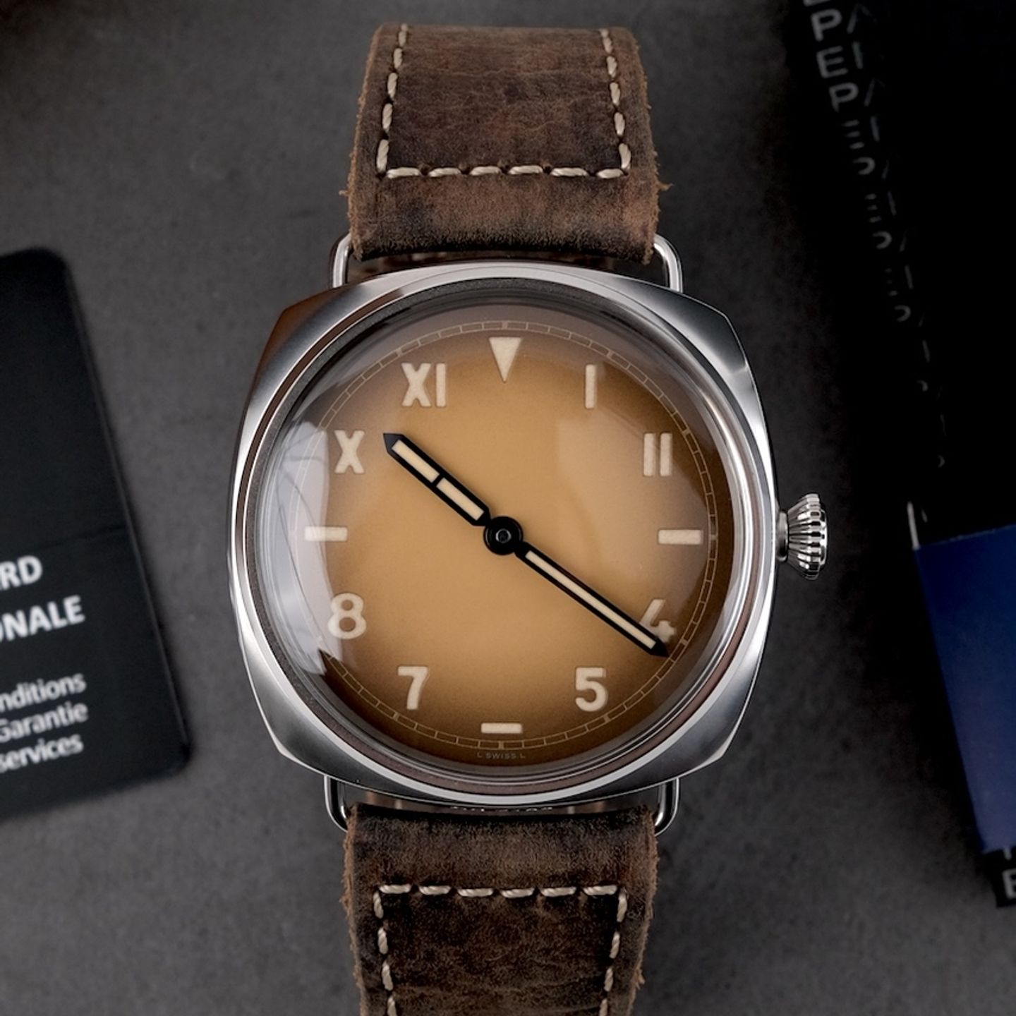 Panerai Radiomir PAM00931 (2020) - Bruin wijzerplaat 47mm Staal (1/8)