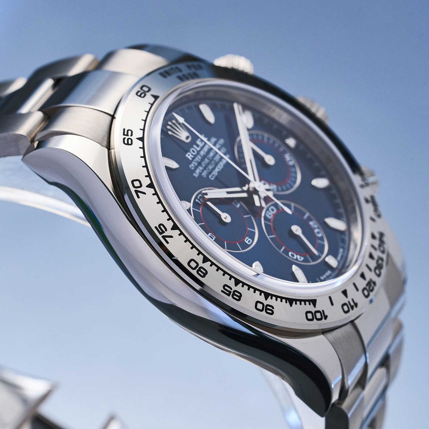 Rolex Daytona 116509 (2021) - Blue dial 40 mm White Gold case (3/8)