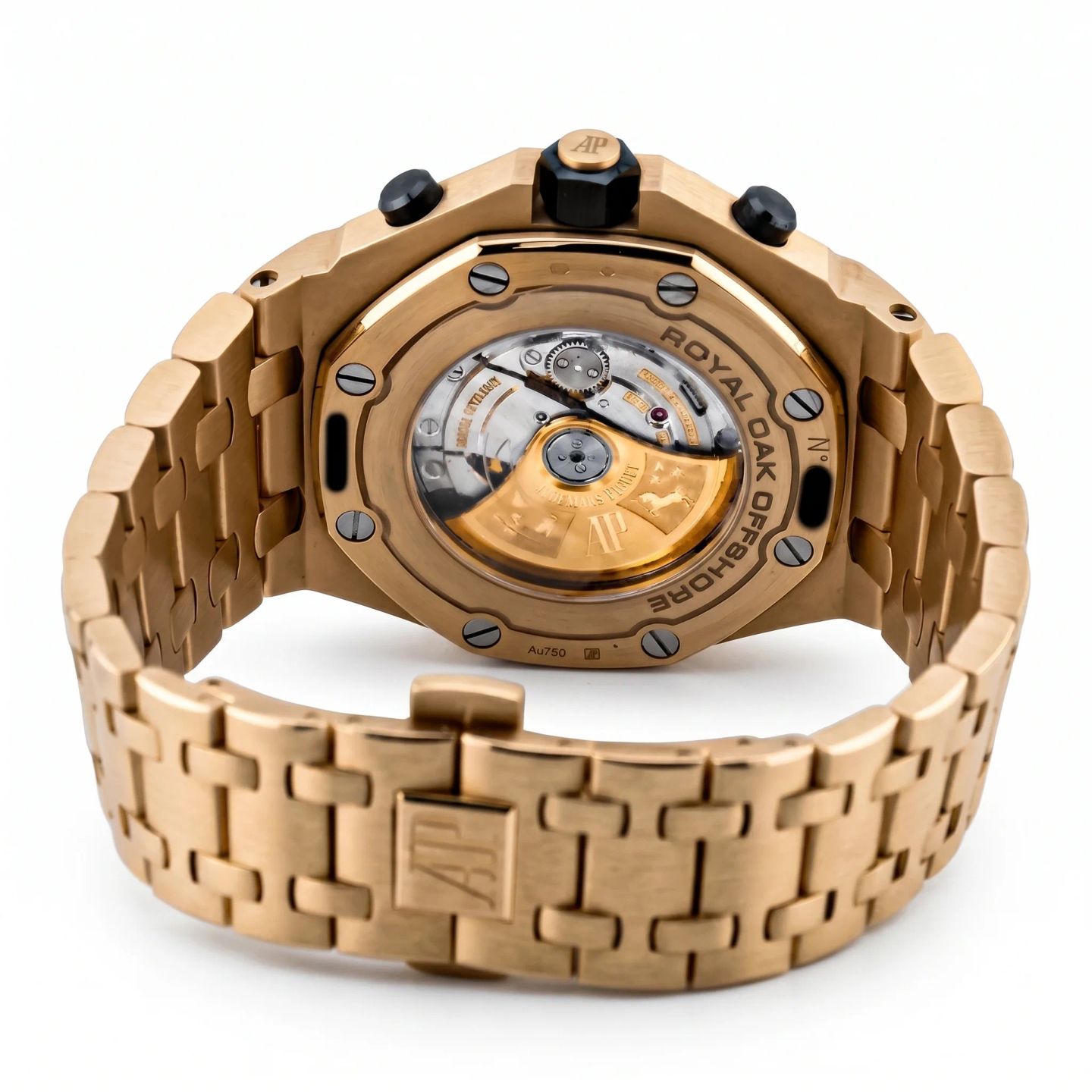 Audemars Piguet Royal Oak Offshore Chronograph 26470OR.OO.1000OR.01 (2014) - Champagne dial 42 mm Rose Gold case (7/8)
