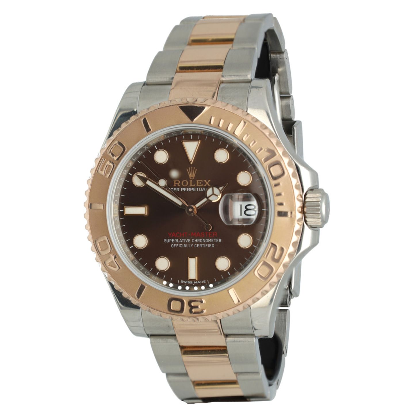 Rolex Yacht-Master 40 116621 (2018) - Brown dial 40 mm Gold/Steel case (1/6)