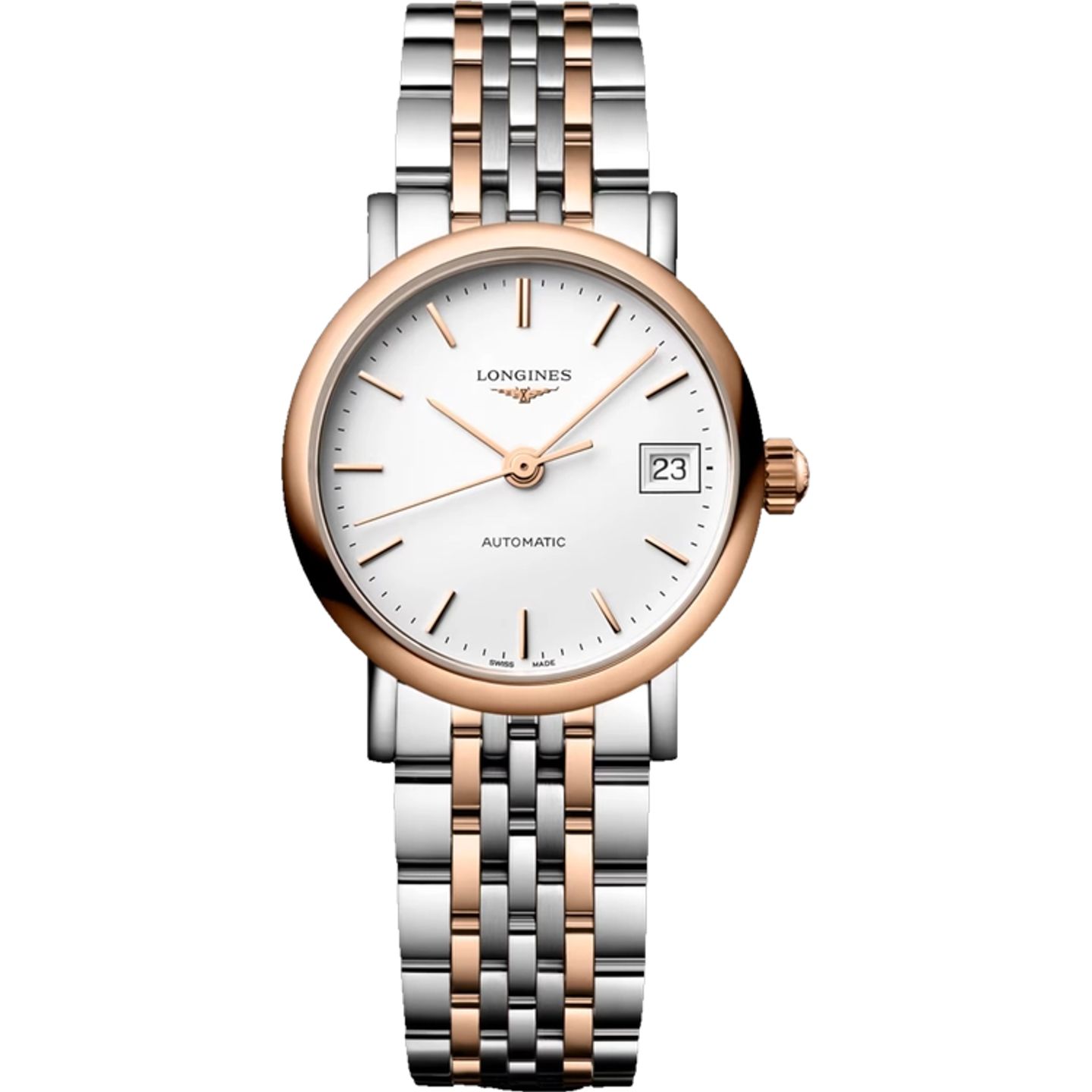 Longines Elegant L4.309.5.19.7 (2026) - Wit wijzerplaat 26mm Goud/Staal (1/1)