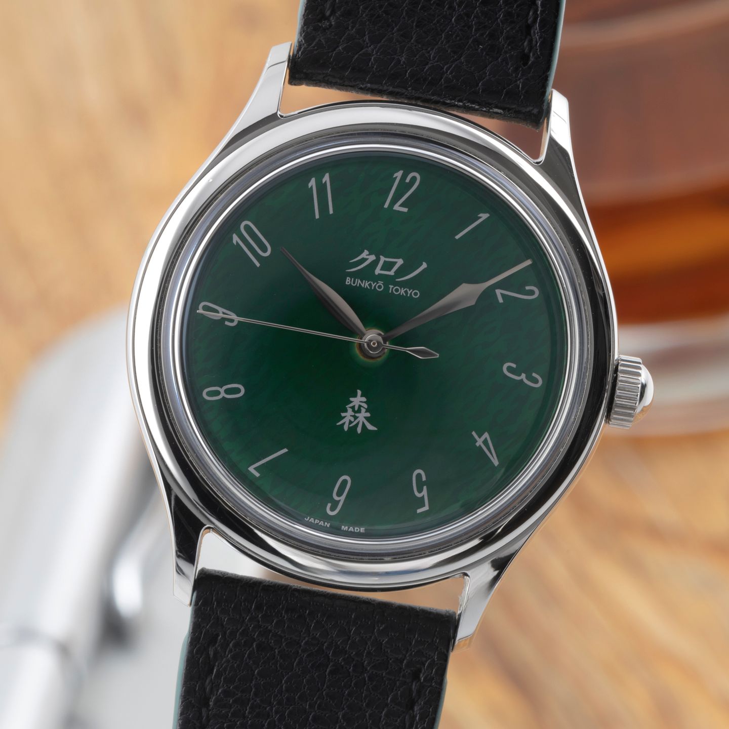 Kurono Grand Mori CU011D (Unknown (random serial)) - Green dial 37 mm Steel case (3/8)