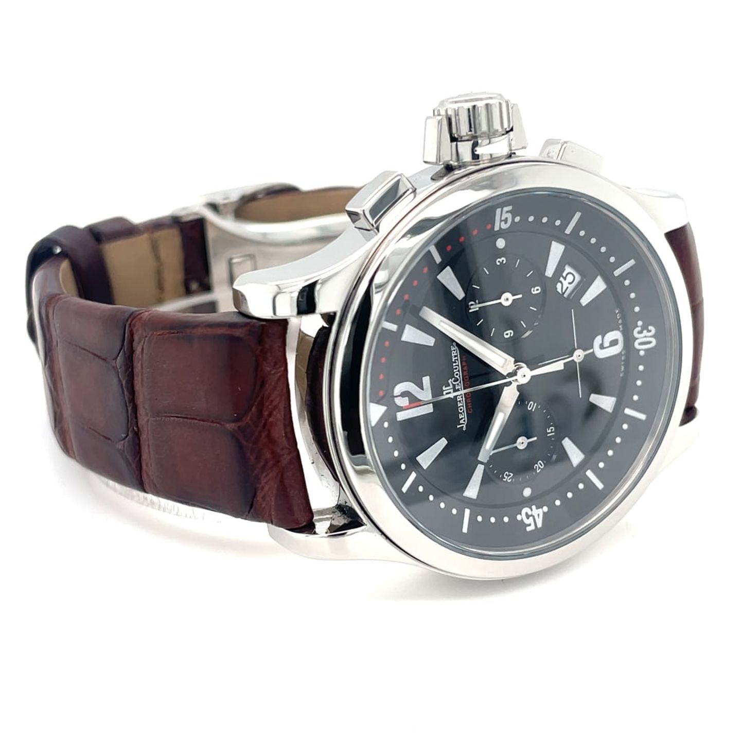 Jaeger-LeCoultre Master Compressor Chronograph 148.8.31 (Unknown (random serial)) - Black dial 37 mm Steel case (3/8)