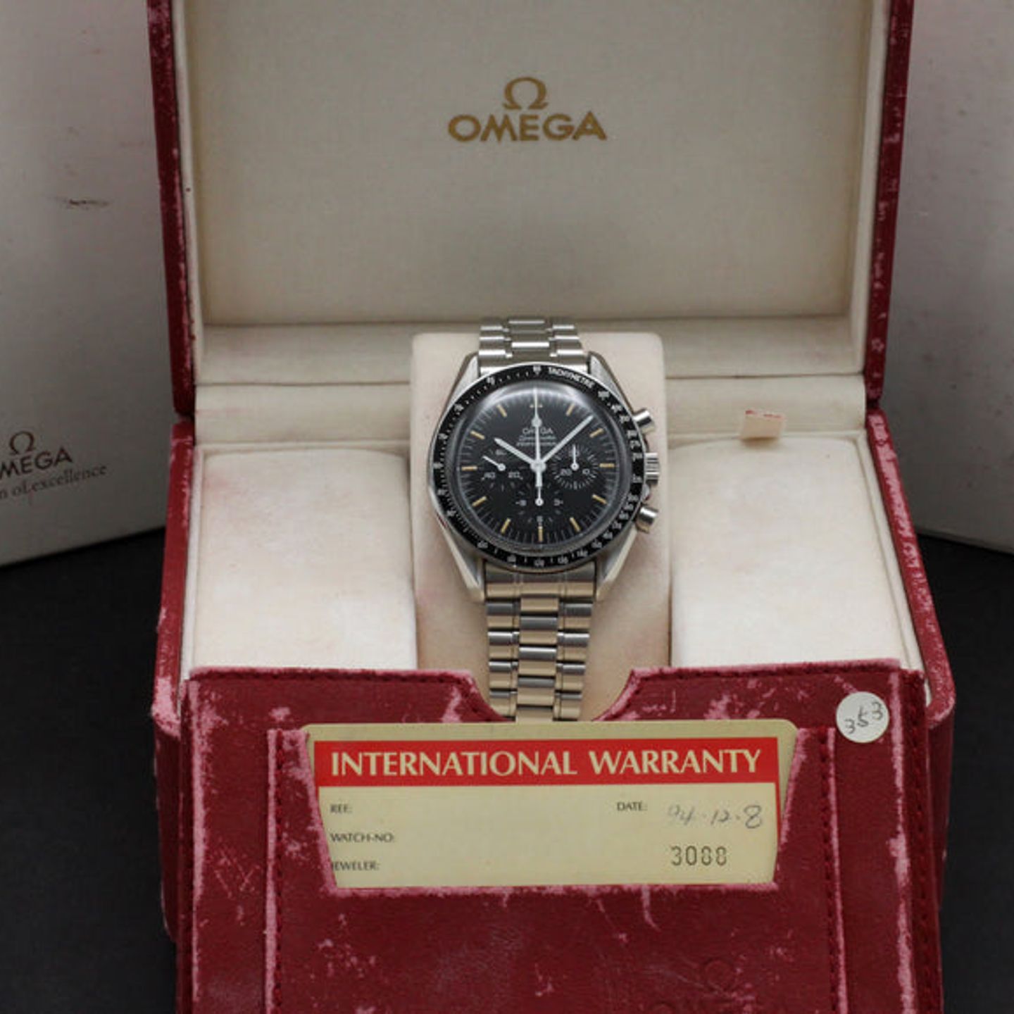 Omega Speedmaster Professional Moonwatch 345.0808 (1994) - Zwart wijzerplaat 42mm Staal (3/7)