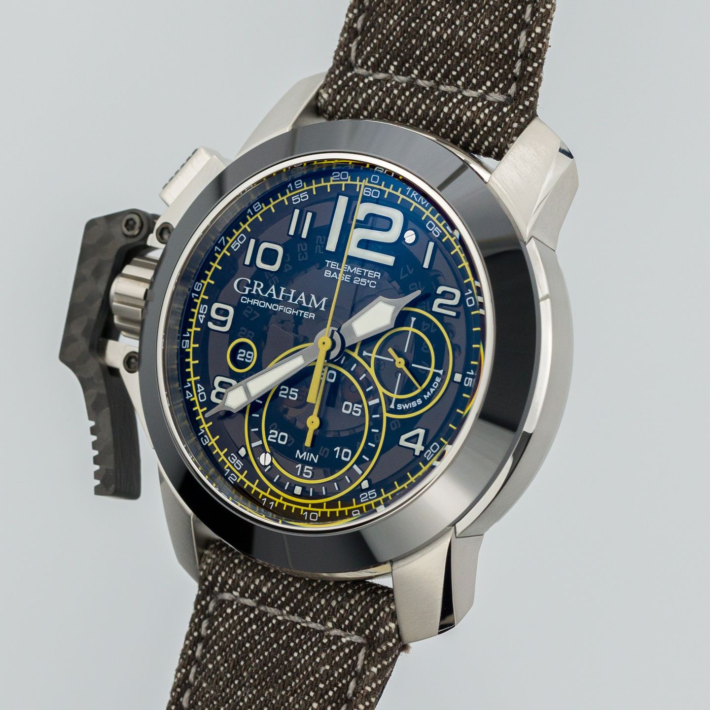 Graham Chronofighter Oversize 2CCAC.B16A (Onbekend (willekeurig serienummer)) - Transparant wijzerplaat 47mm Staal (1/7)