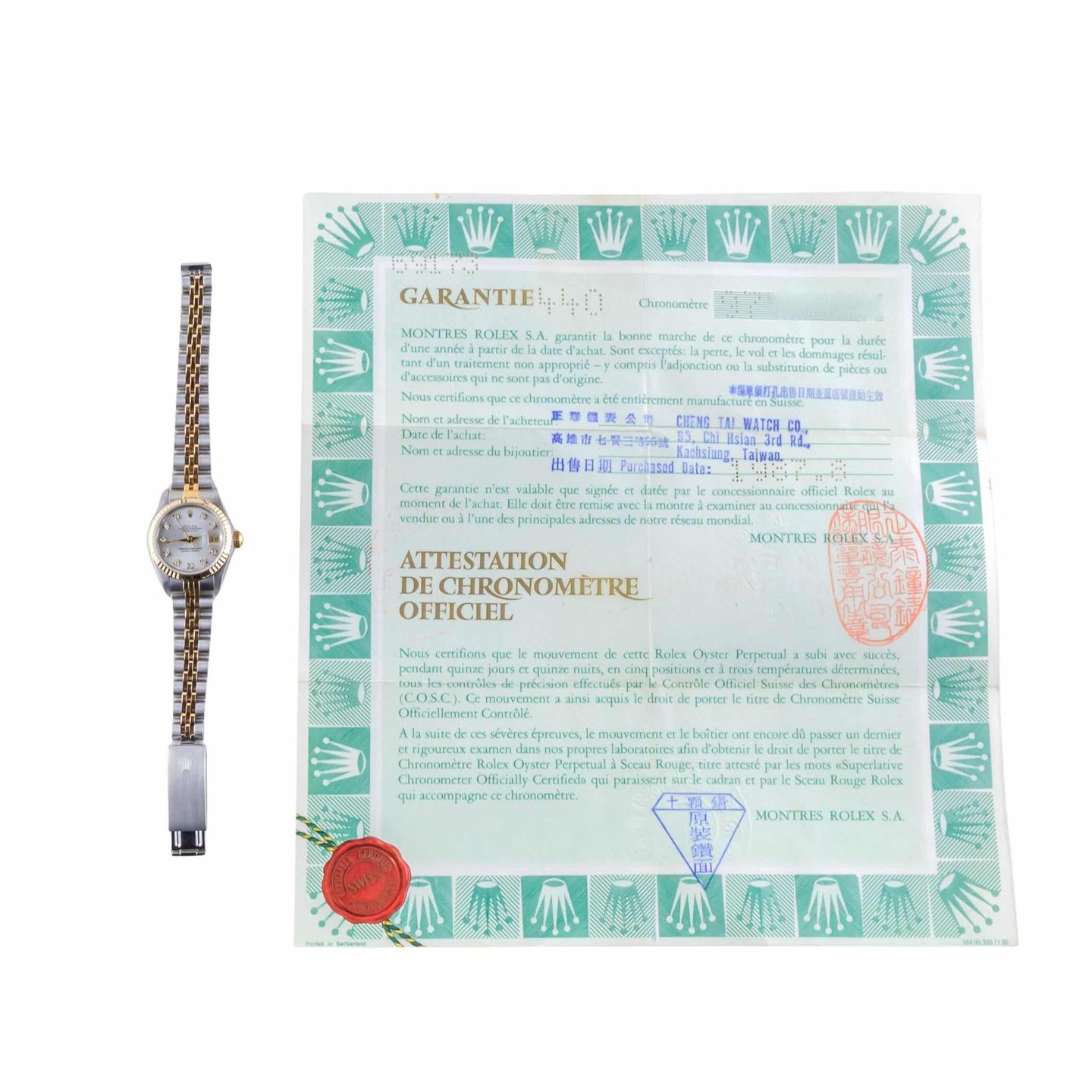 Rolex Lady-Datejust 69173 (1987) - Silver dial 26 mm Gold/Steel case (8/8)