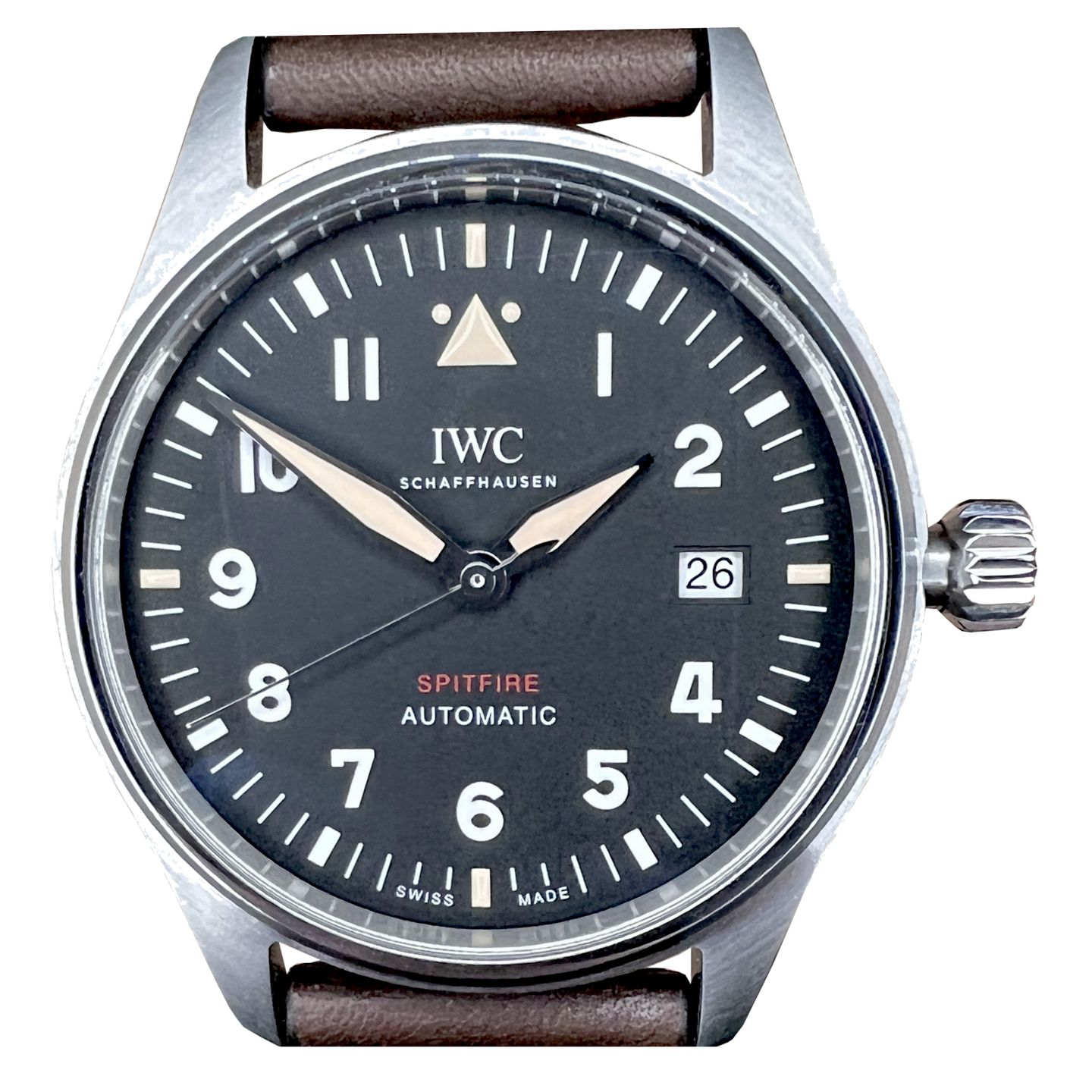 IWC Pilot IW326803 (2024) - Zwart wijzerplaat 39mm Staal (1/8)