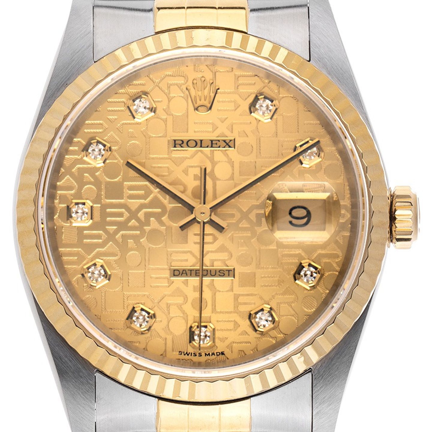 Rolex Datejust 36 16233 (1995) - Champagne dial 36 mm Gold/Steel case (1/8)