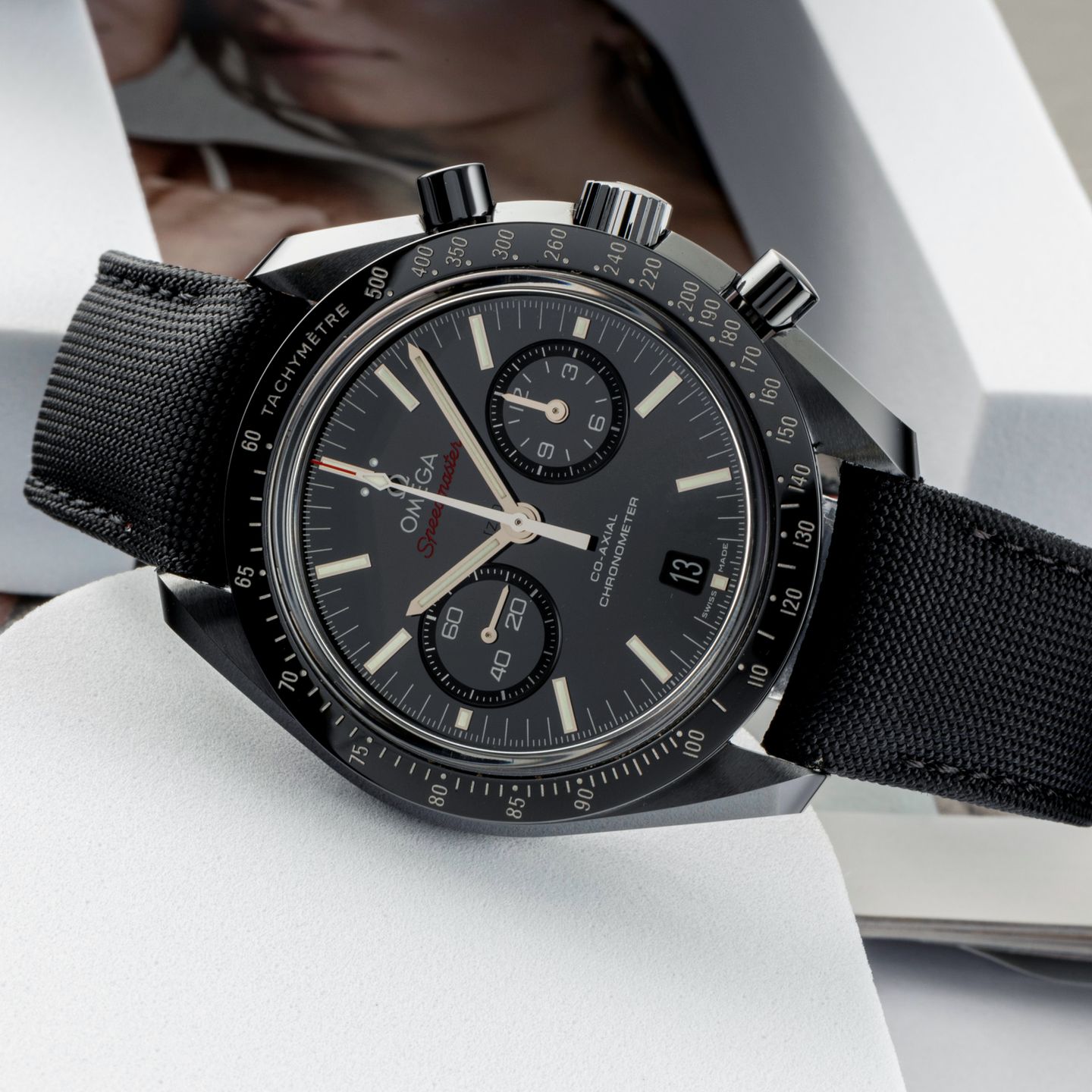 Omega Speedmaster 311.92.44.51.01.007 (Unknown (random serial)) - Black dial 44 mm Ceramic case (2/8)