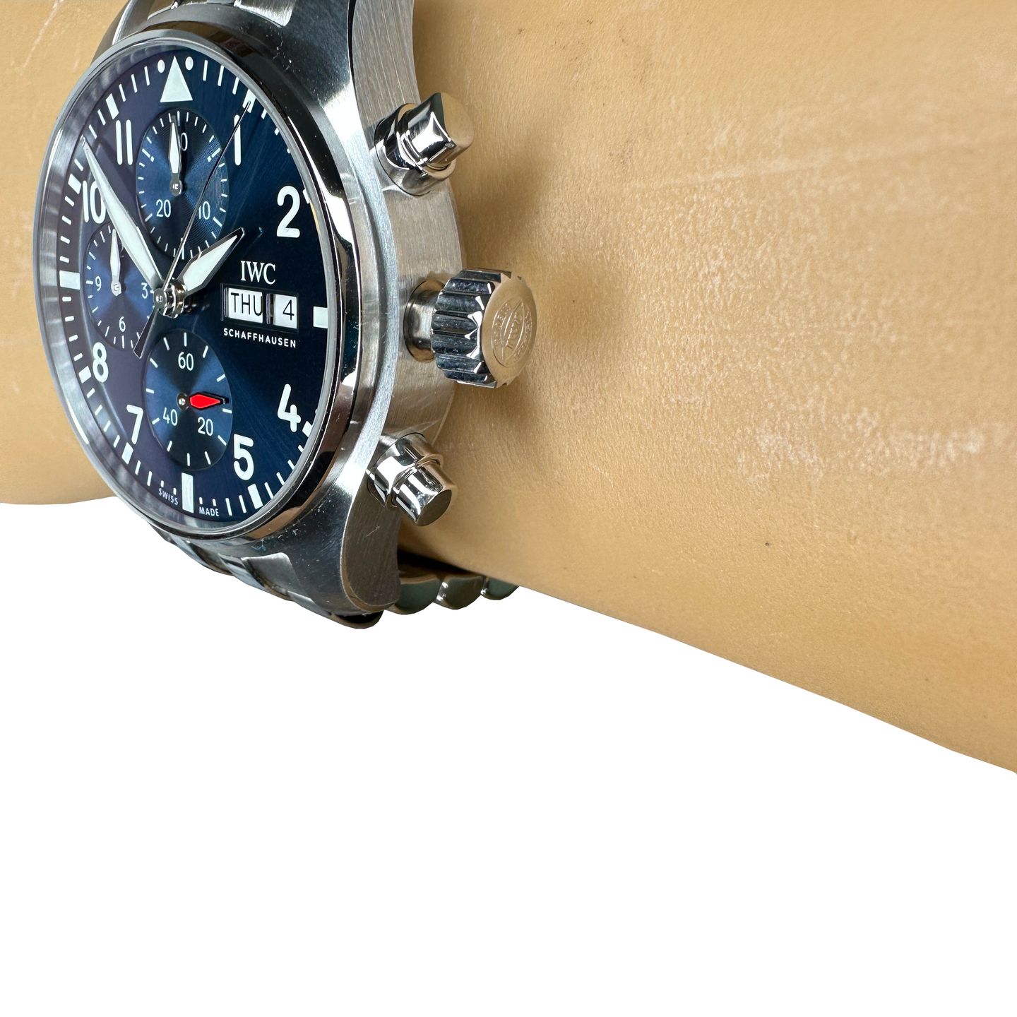 IWC Pilot Chronograph IW388102 (2024) - Blauw wijzerplaat 41mm Staal (5/8)