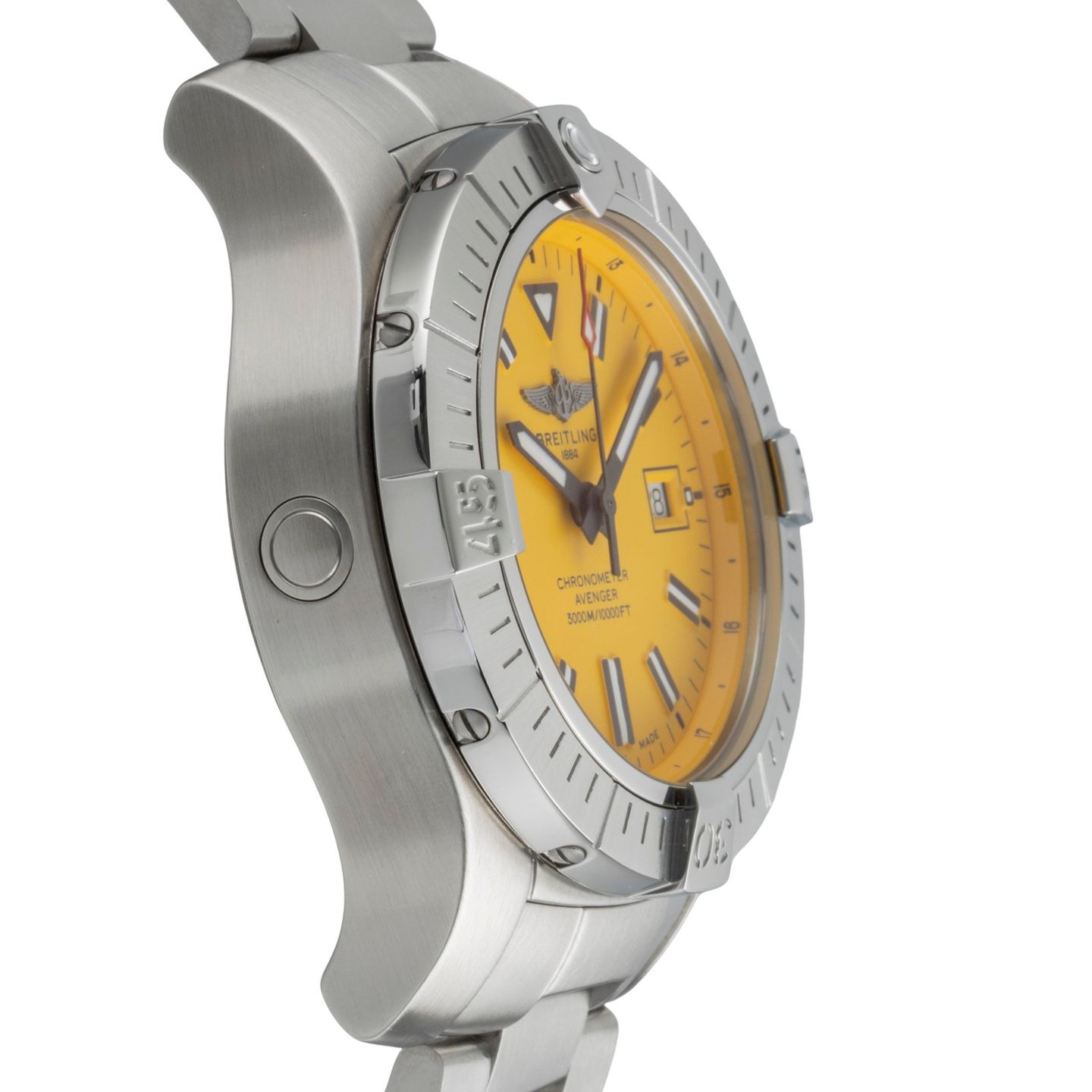 Breitling Avenger Seawolf A17319 (Unknown (random serial)) - Yellow dial 45 mm Steel case (7/8)