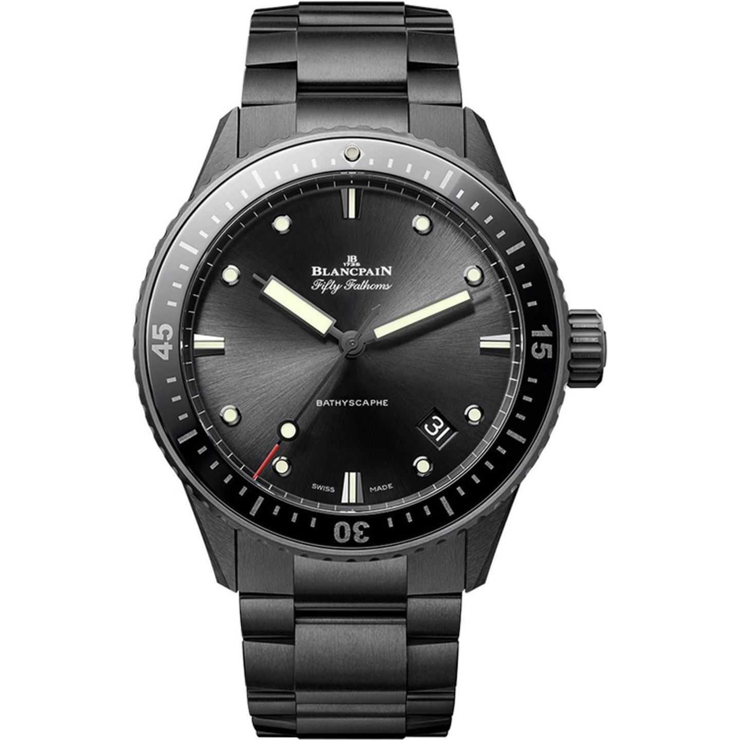 Blancpain Fifty Fathoms Bathyscaphe 5000-0130-01S (2026) - Black dial 44 mm Ceramic case (1/1)