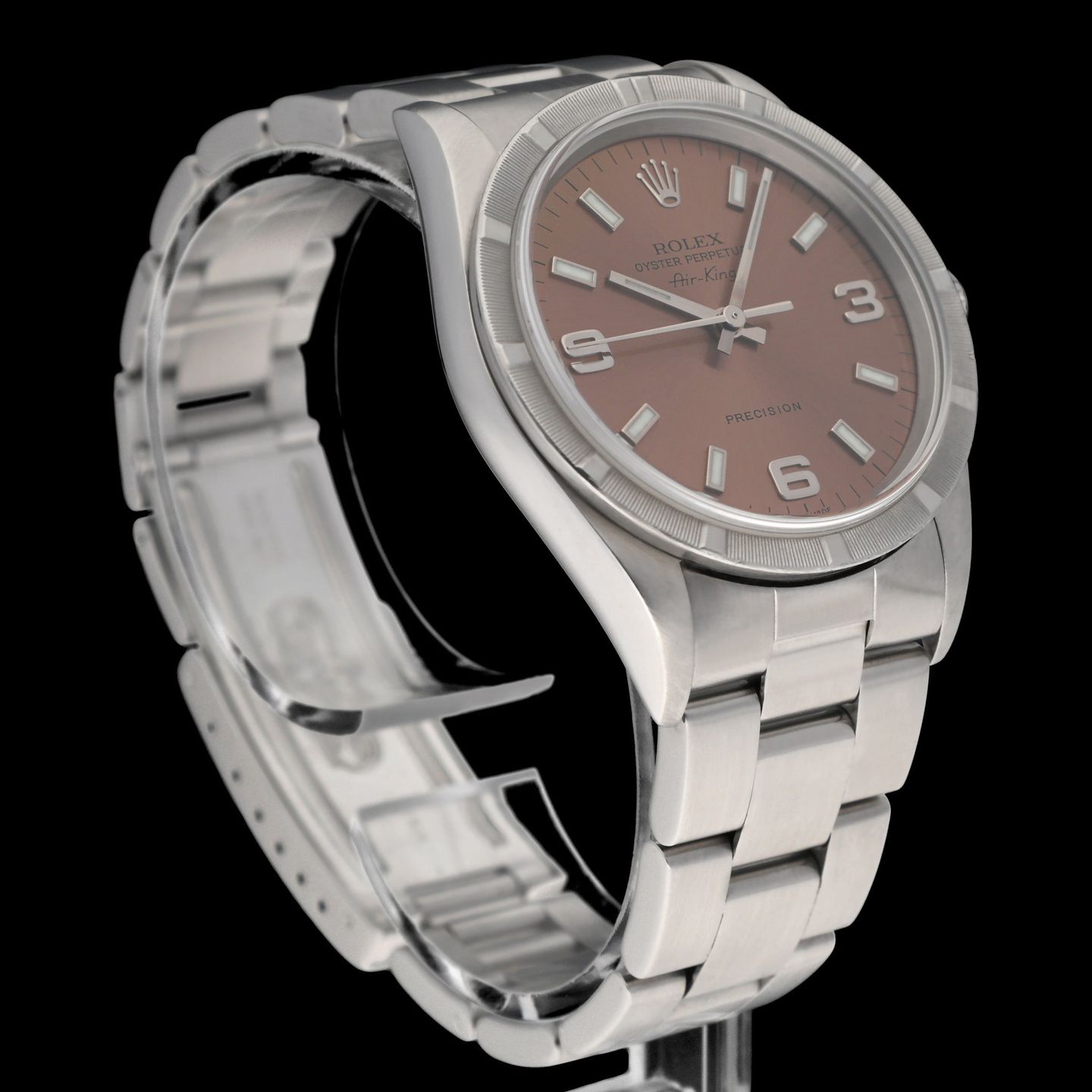 Rolex Air-King 14010 (2000) - Pink dial 34 mm Steel case (6/8)