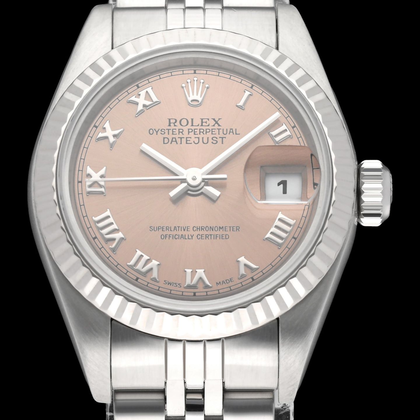 Rolex Lady-Datejust 79174 (2000) - Pink dial 26 mm Steel case (1/8)