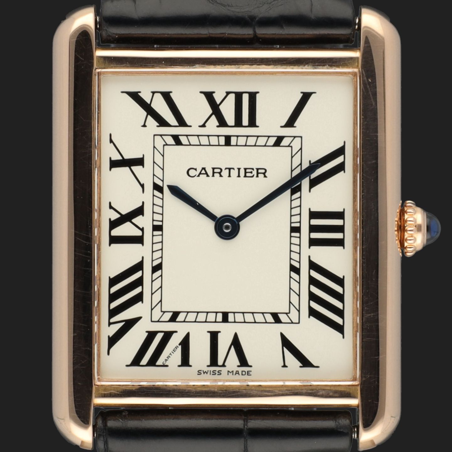 Cartier Tank Solo W5200025 (2016) - Zilver wijzerplaat 35mm Roségoud (2/8)