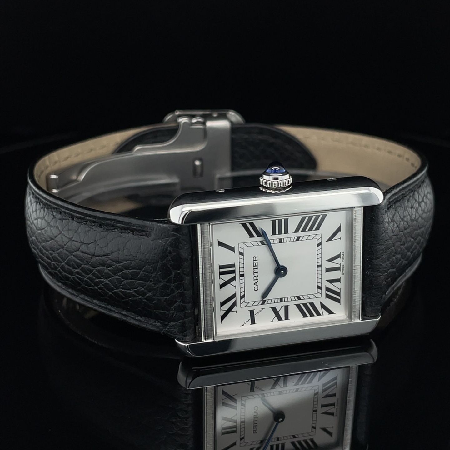 Cartier Tank Solo 3170 (Unknown (random serial)) - White dial 24 mm Steel case (8/8)