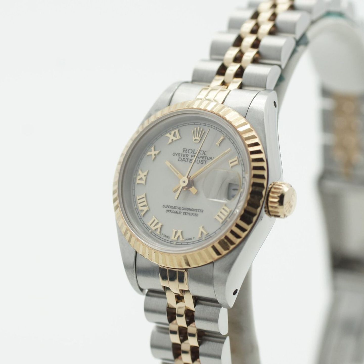 Rolex Lady-Datejust 69173 (1982) - Beige dial 26 mm Gold/Steel case (4/8)